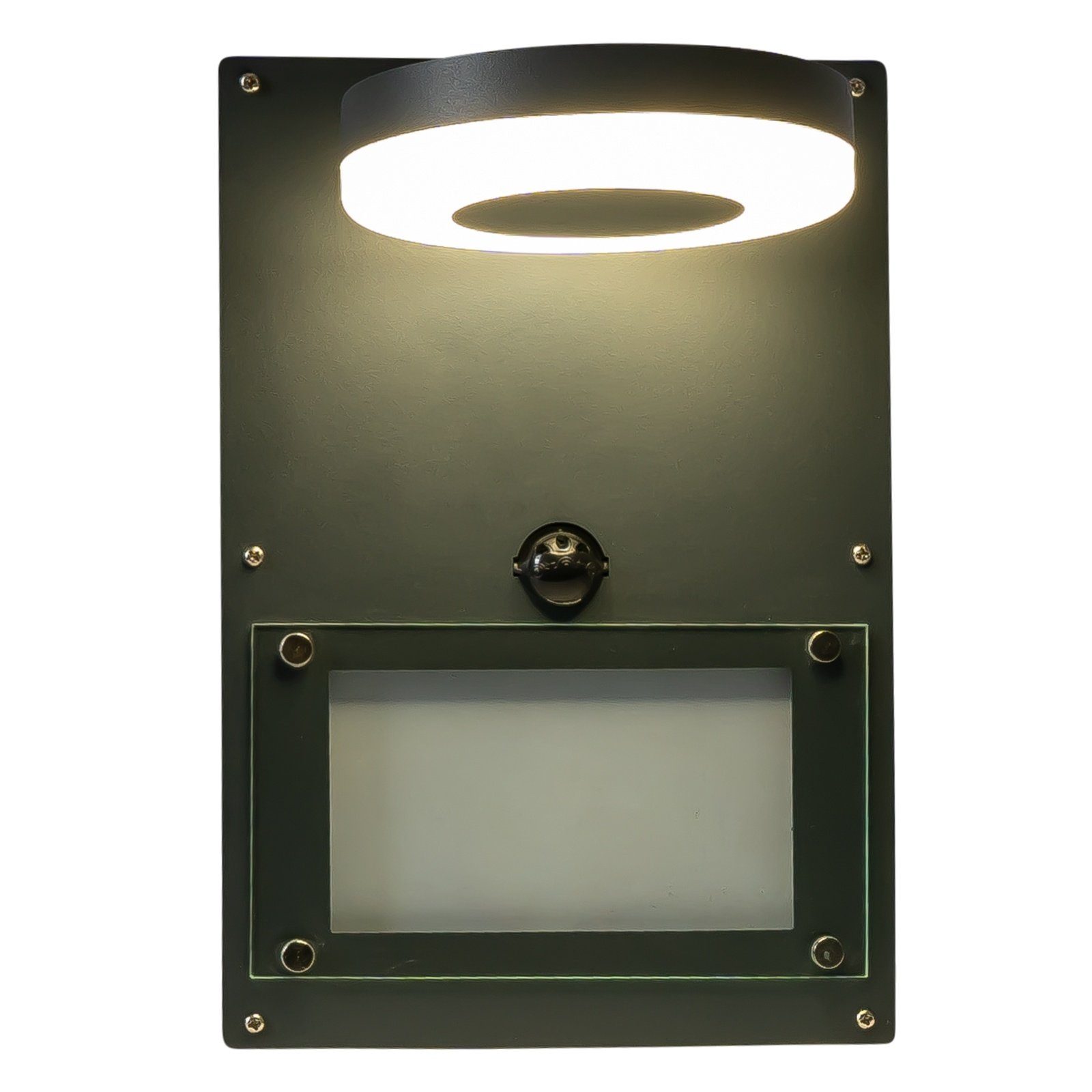 Grafner Wandleuchte Edelstahl-Wandlampe Wandleuchte WL10962 LED Hausnummer mit fest LED, integriert, Anthrazit