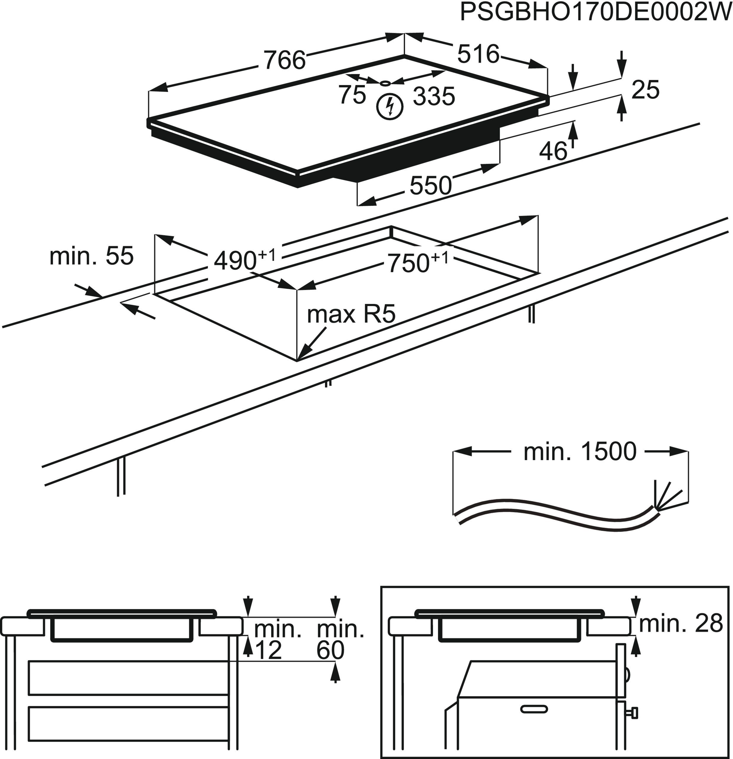 Überkochschutz Induktions-Kochfeld IAE84411XB, AEG - SenseBoil