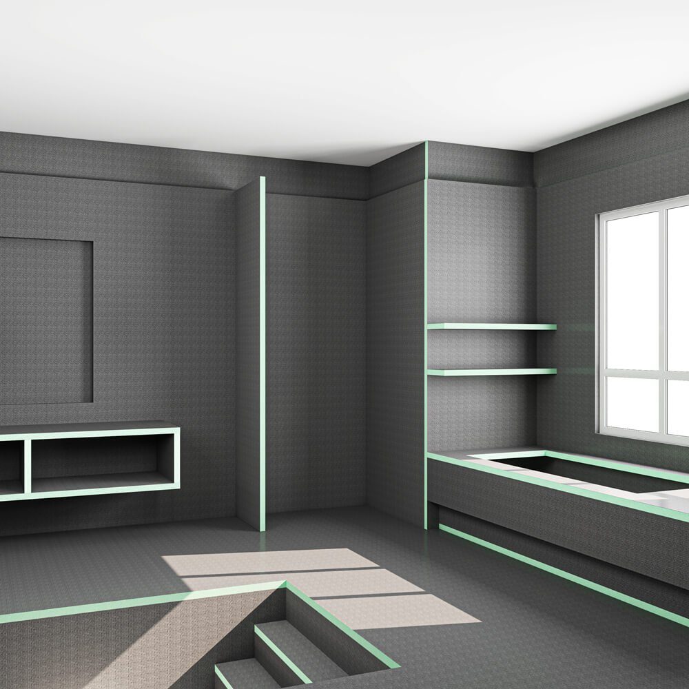 Leichtbeton-Bauplatte Bauplatte duschspa (Set, XPS Ausgleichsplatte, Putzträgerplatte 4-St) Fliesenbackerplatten
