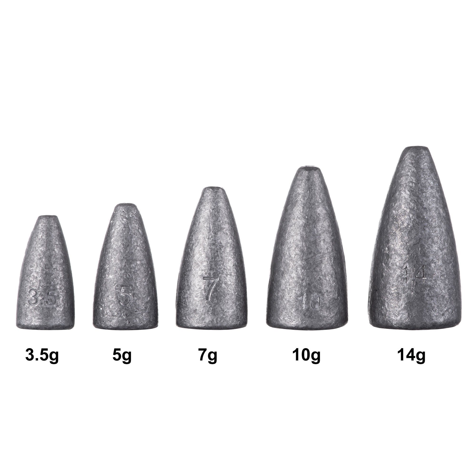 Zander 3,5g - 25 Stück Zite für Barsch Blei - Bullet 14g & ideal Sortiment Angelgewicht