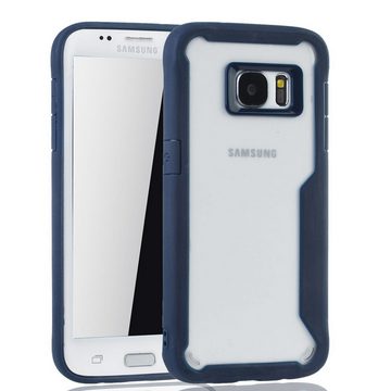 König Design Handyhülle Samsung Galaxy S7 Edge, Samsung Galaxy S7 Edge Handyhülle Backcover Blau