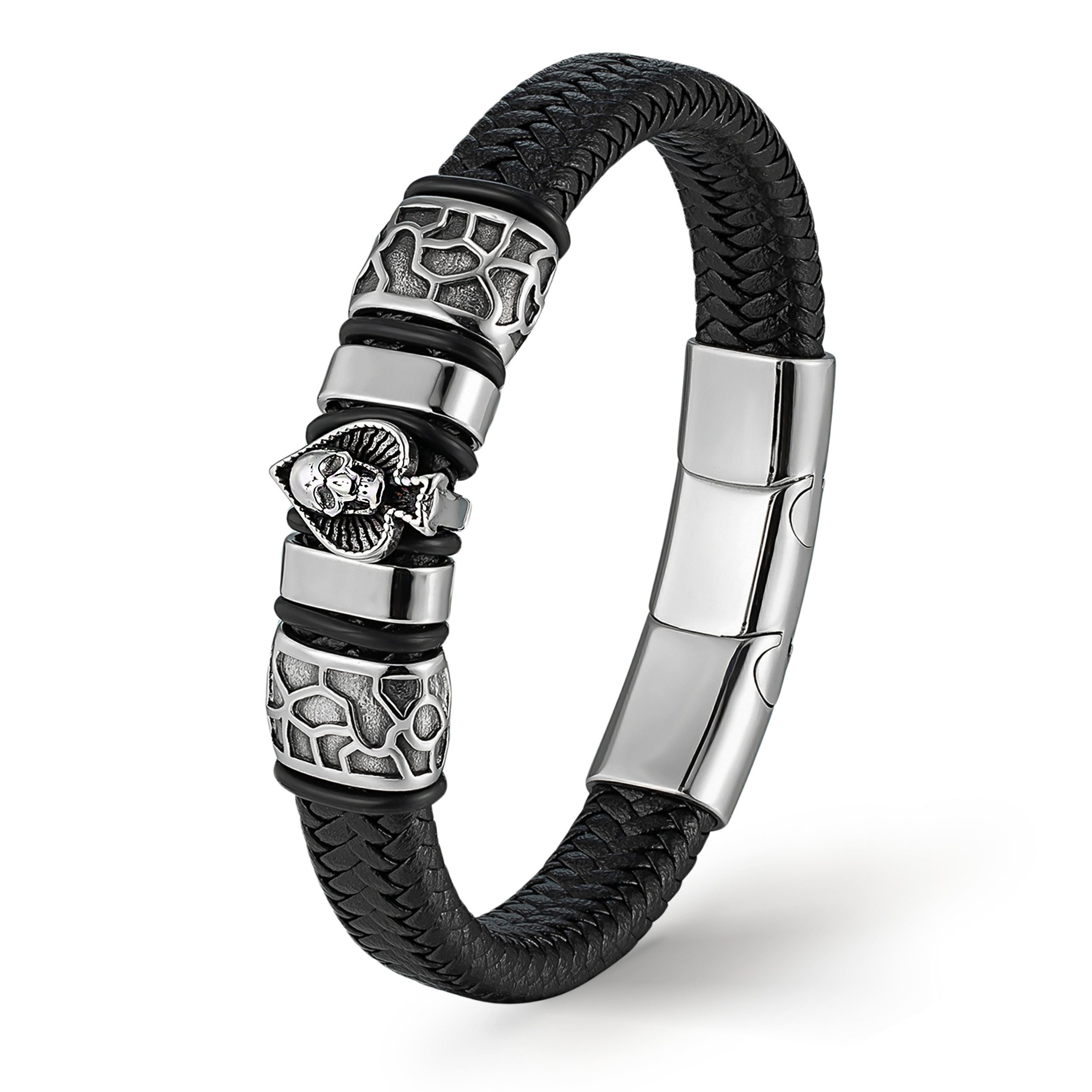 UNIQAL.de Lederarmband Herren Skull „ACE OF günstig online kaufen