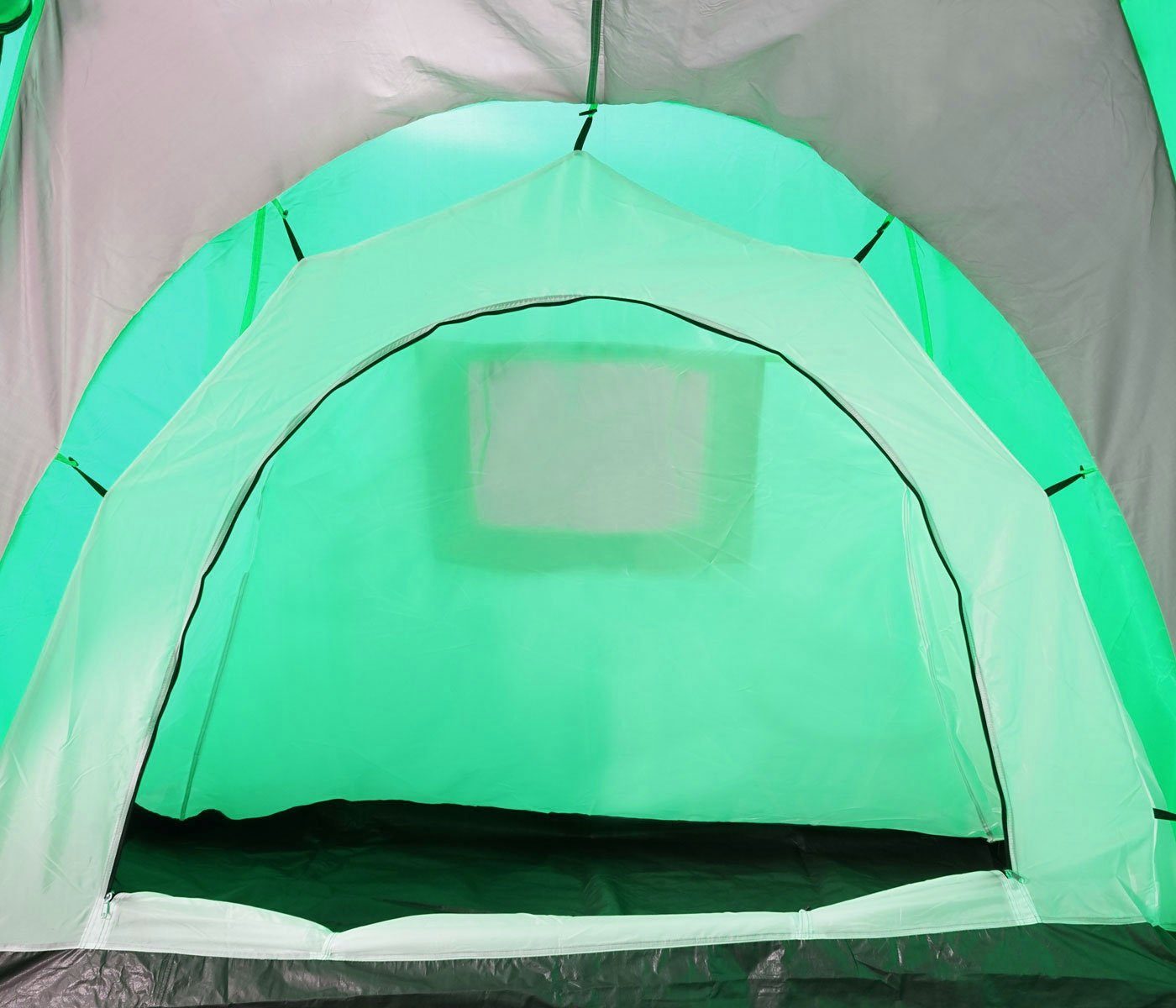 MCW Kuppelzelt bis 2 Personen zu grün 6 Einhängen, Schlafkabinen für 6, Dachbelüftung, Laagri-6, Personen: zum