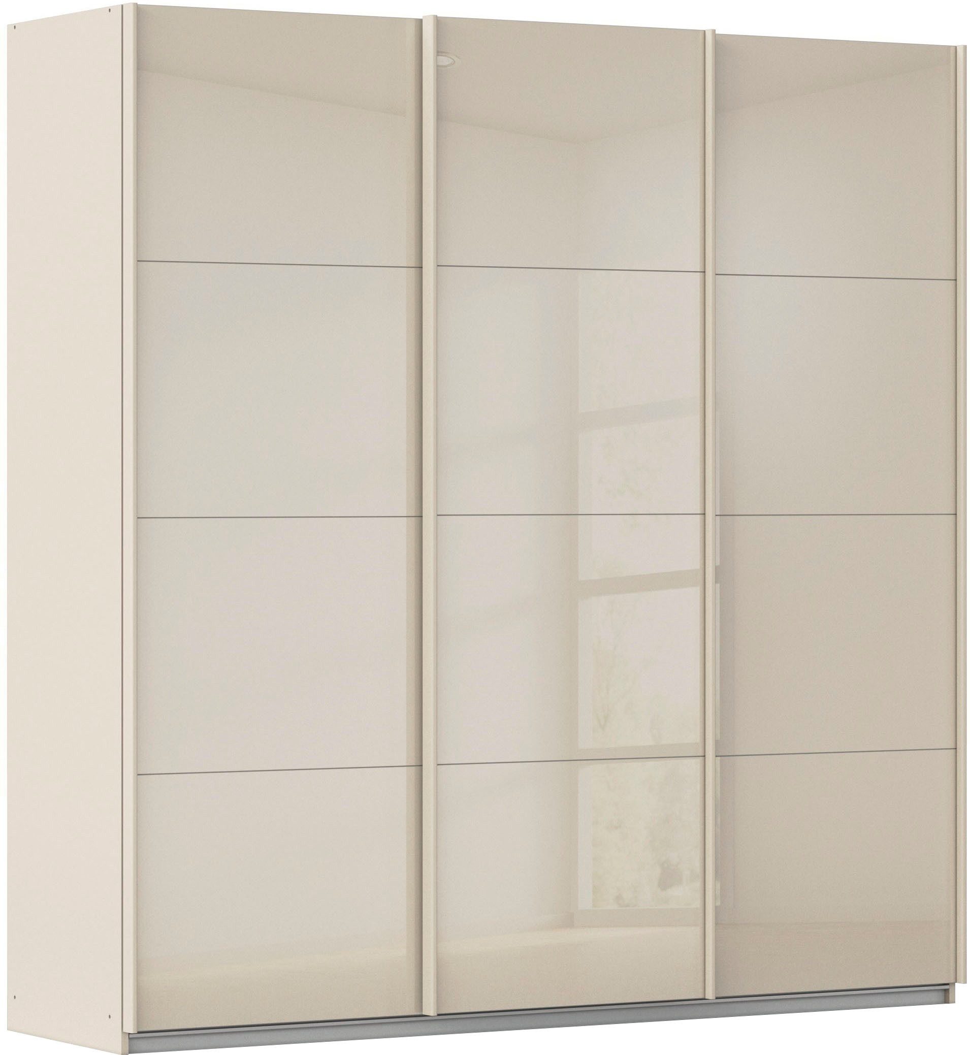 OTTO home Schwebetürenschrank Kleiderschrank Schrank Garderobe AGORDO mit Glasfront (Breiten 203/271/315/360 cm, Höhen 210/229 cm) durchdachte Innenausstattung, in 4 Breiten und 2 Höhen MADE IN GERMANY