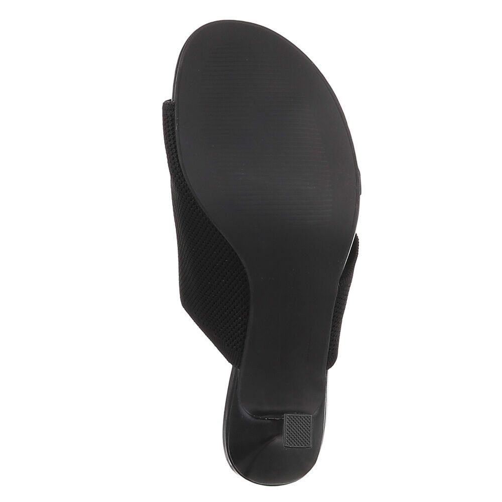 Ital-Design Damen Mule mit Absatz und offenem Design Zehentrenner (91895926) Pfennig-/Stilettoabsatz Sandalen & Sandaletten in Schwarz – Bild 3 von 5