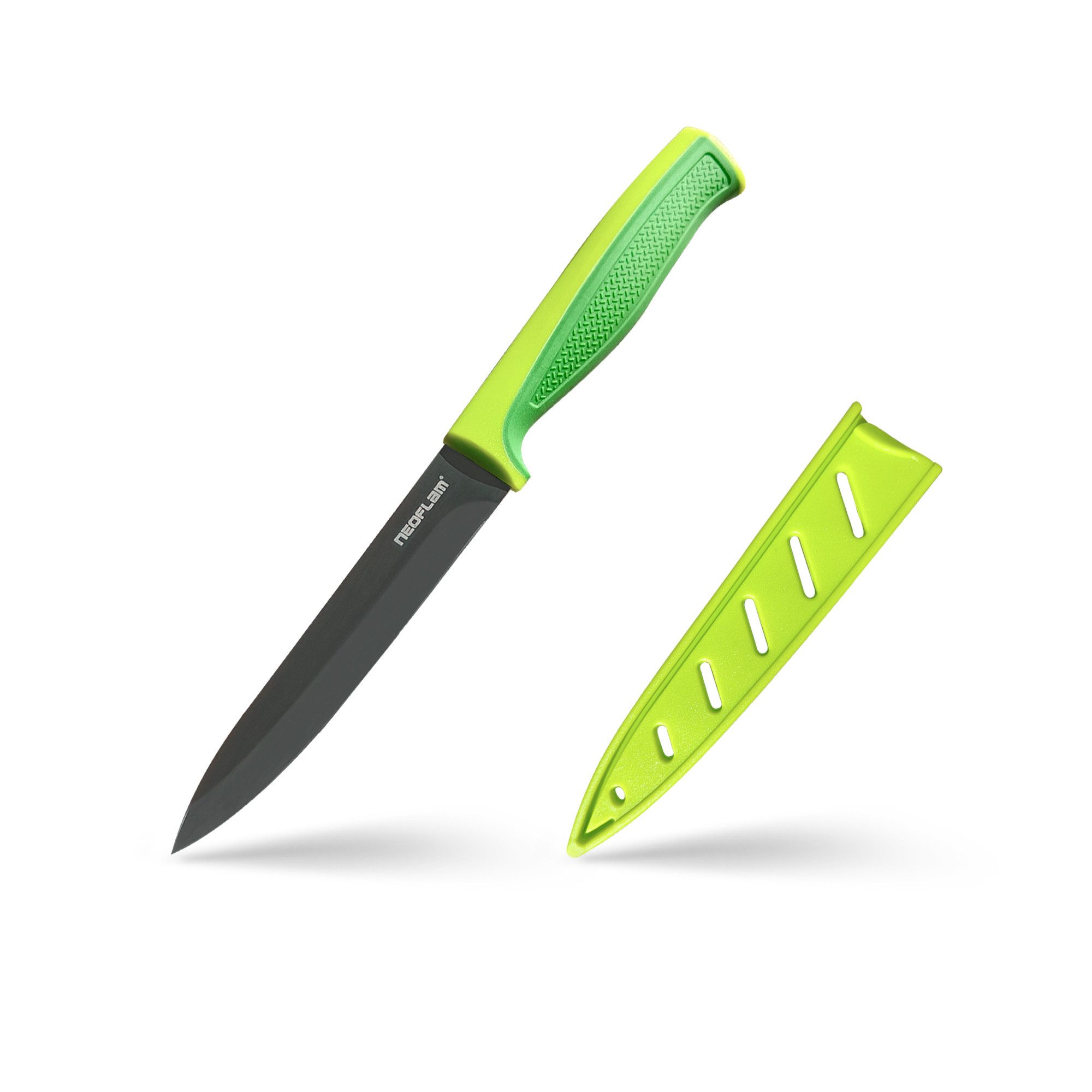 NEOFLAM® Kochmesser Allzweckmesser mit Titan-Beschichtung, 13 cm