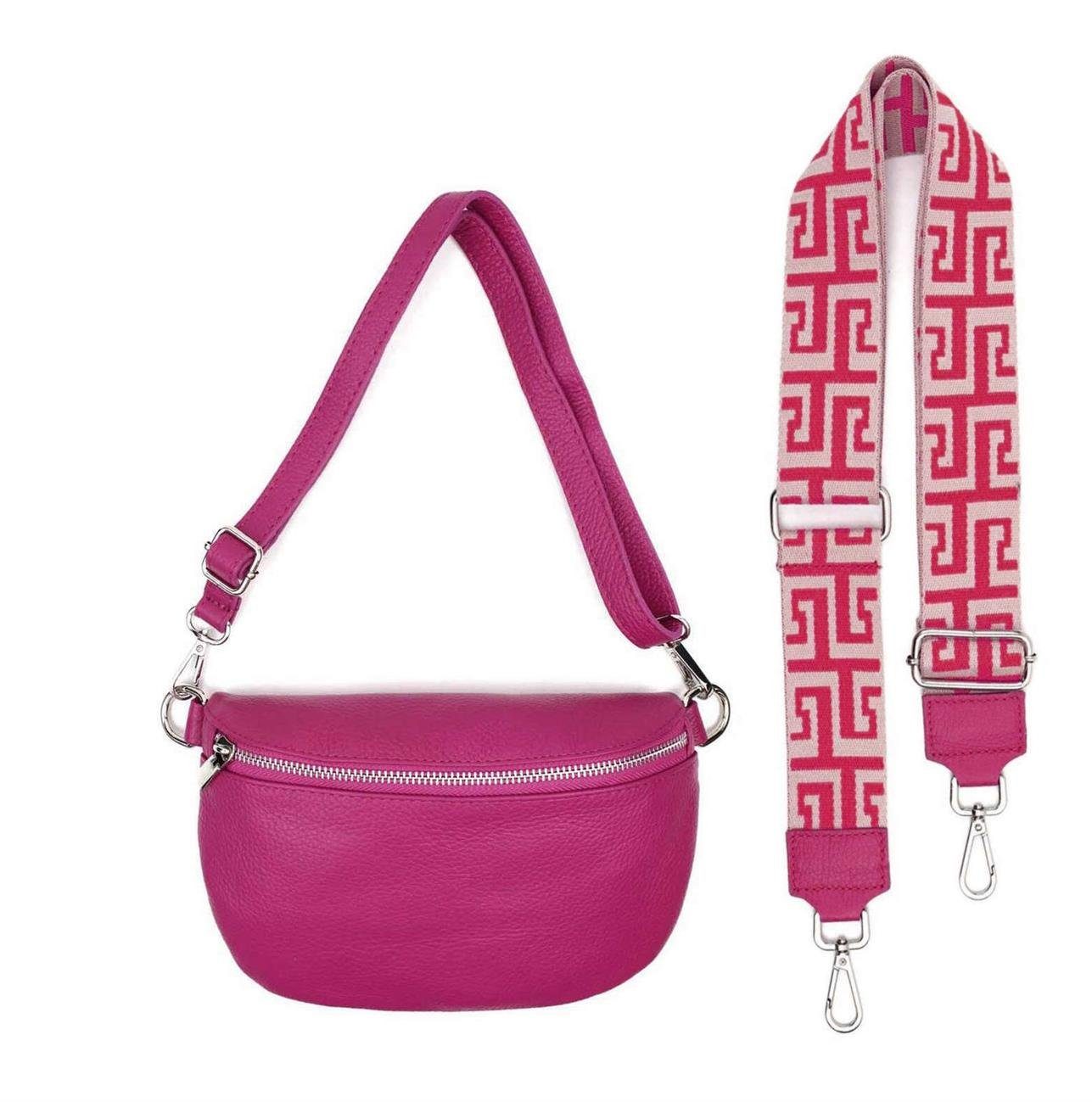 Bauchtasche Made in Italy Damen Leder Gürteltasche Hüfttasche Brusttasche Bodybag