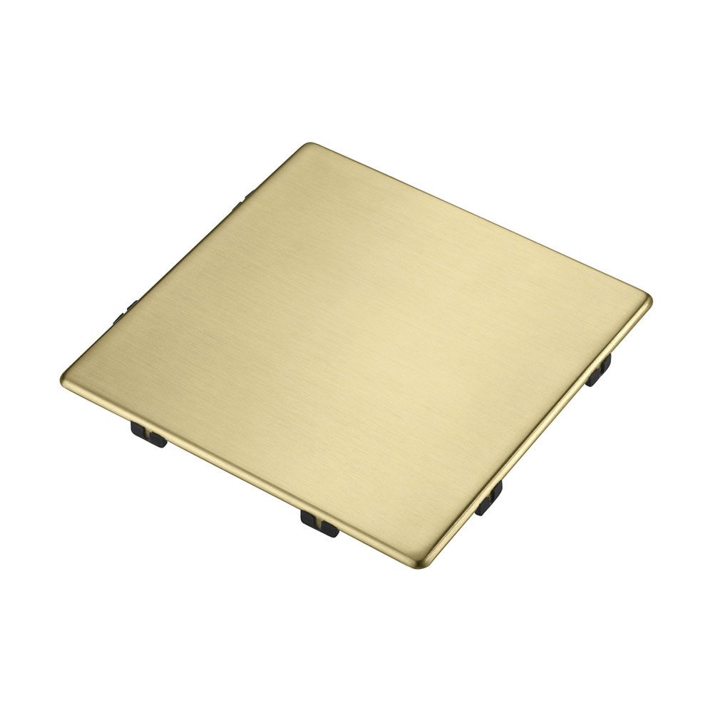 FRANKE Ab-Überlaufgarnitur Quad. Ablaufdeckel Gold Quadratischer Ablaufdeckel PVD