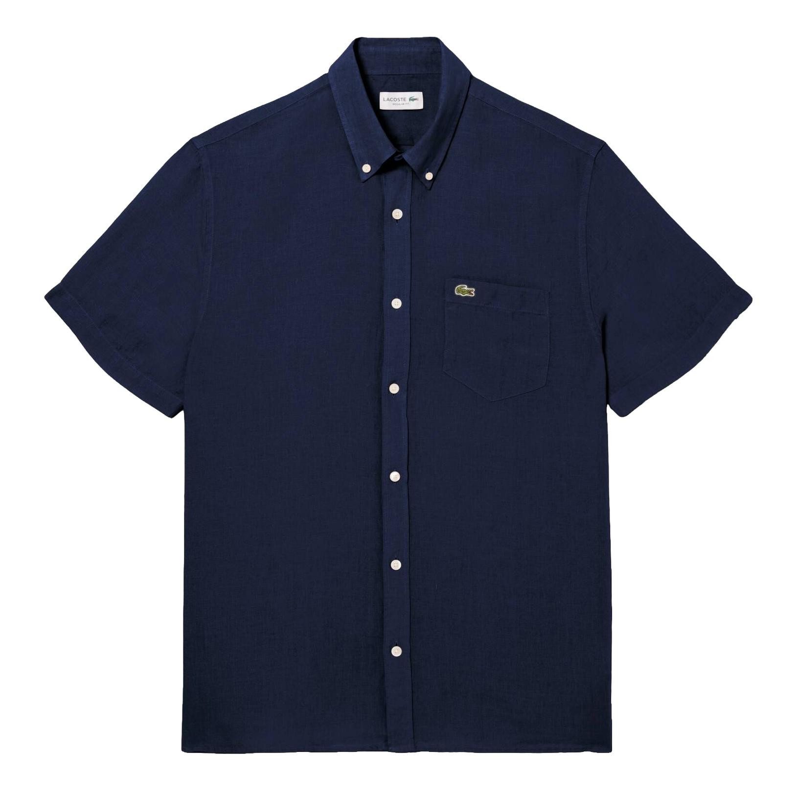Lacoste Leinenhemd Lacoste Short Sleeve Linen Shirt