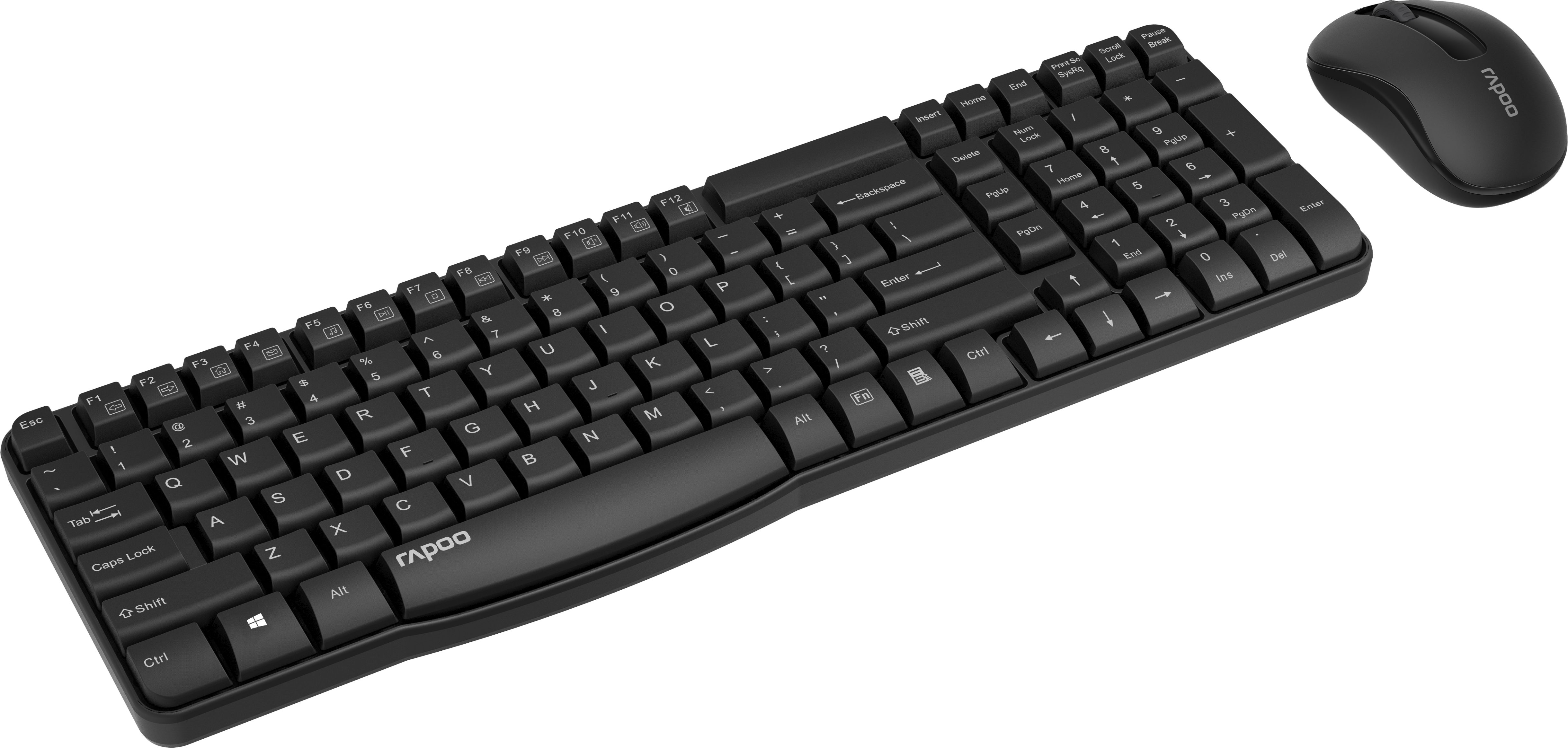 Rapoo X1800S - DE Wireless Combo Set, Maus & Tastatur, Kabelloses Tastatur- und Maus-Set, Kabellose Freiheit für Büro & Zuhause