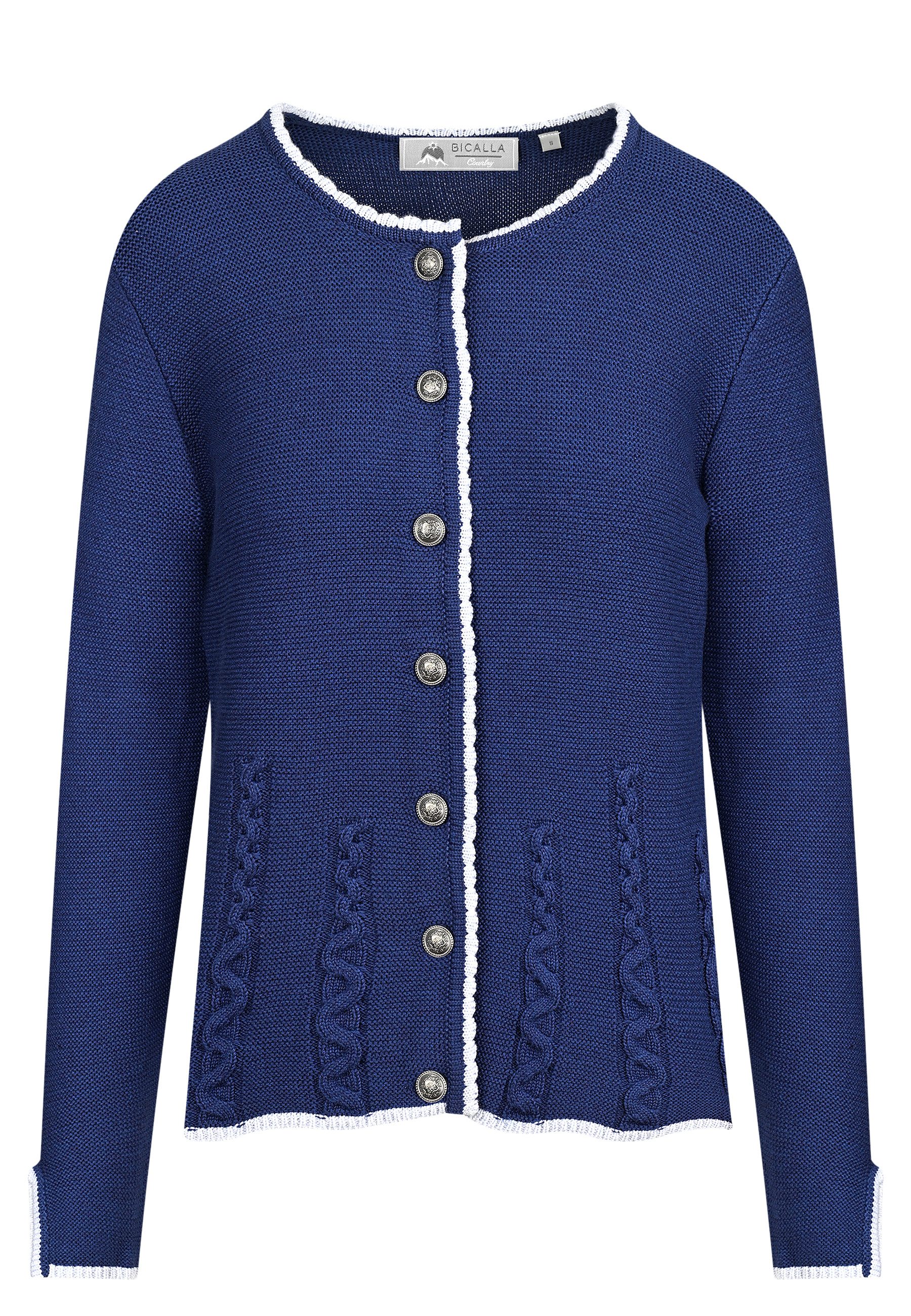 BICALLA Cardigan Trachtenstrickjacke in Dunkelblau (1-tlg) günstig online kaufen