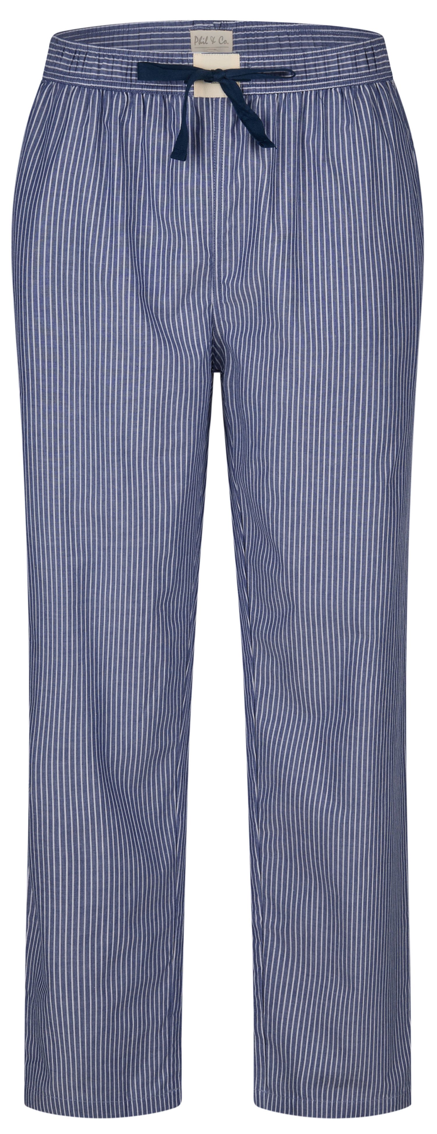 Phil & Co. Pyjamahose Herren Schlafanzughose Web Qualität (1-tlg) Baumwolle günstig online kaufen