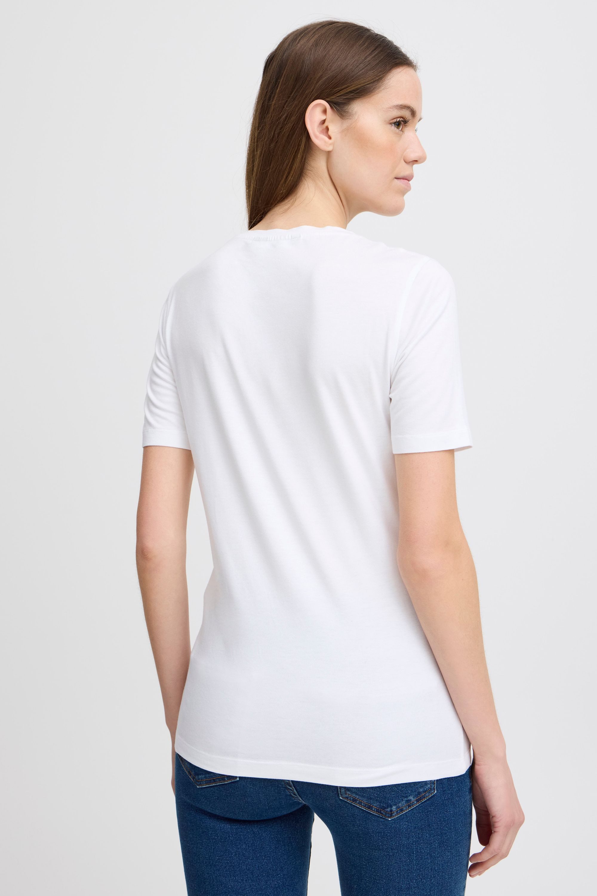 OXMO T-Shirt OXJessa Basic T-Shirt mit Rundhals