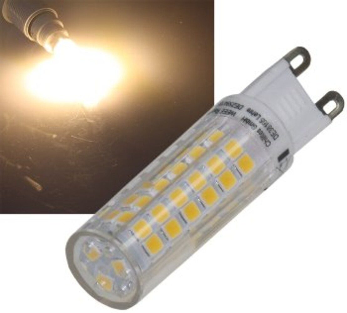 ChiliTec LED-Leuchtmittel G9, 6W, 3000K, 54lm, warmweiß, ø10mm, G9, warmweiß