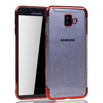 König Design Handyhülle Samsung Galaxy J6 Plus, Samsung Galaxy J6 Plus Handyhülle Bumper Backcover Rot