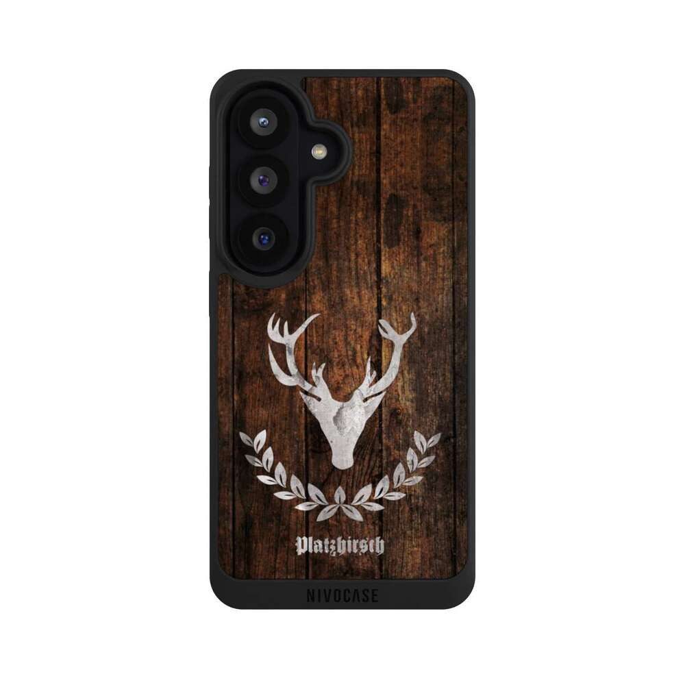 Handyhülle Hirsch Holzoptik Holz Platzhirsch
