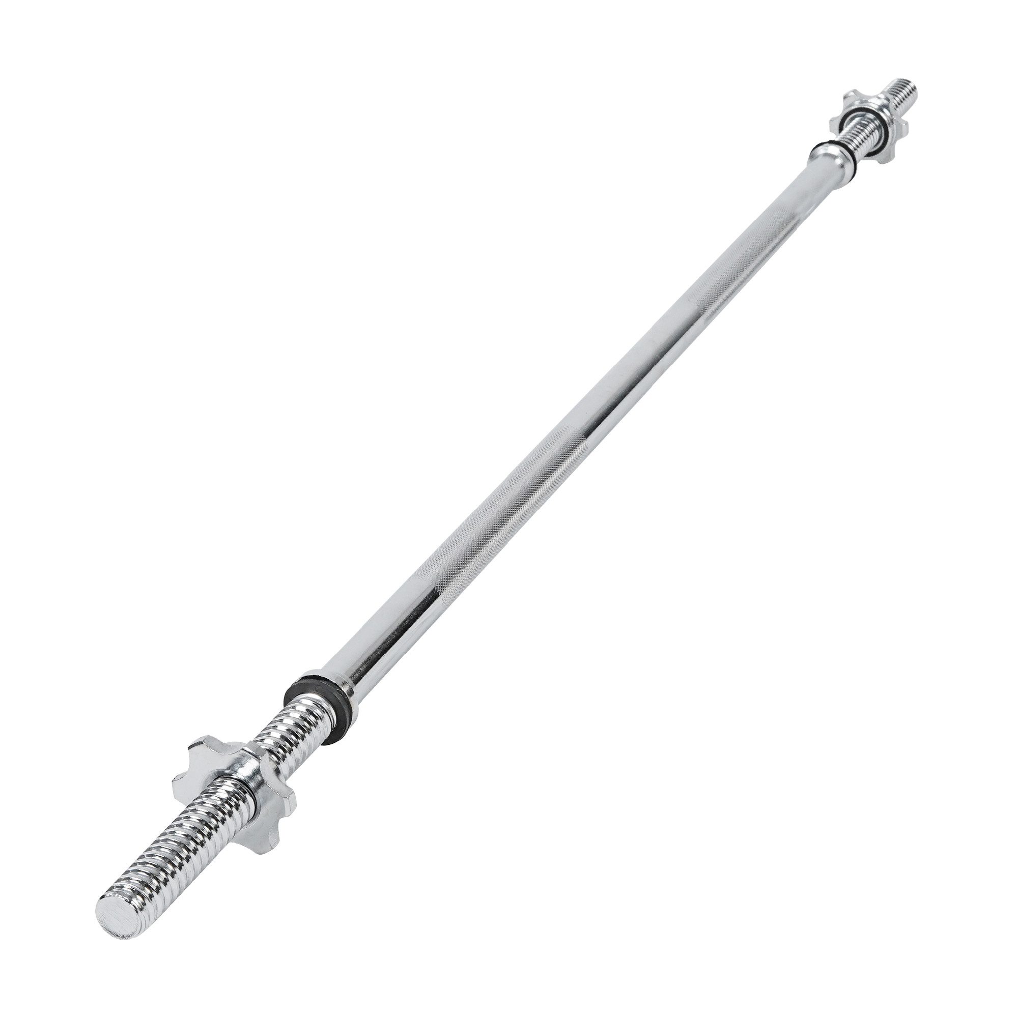 wuuhoo Langhantelstange Langhantelstange Rocco 30mm Stahl verchromt, Hantelstange mit gerändeltem Griff und Gewinde