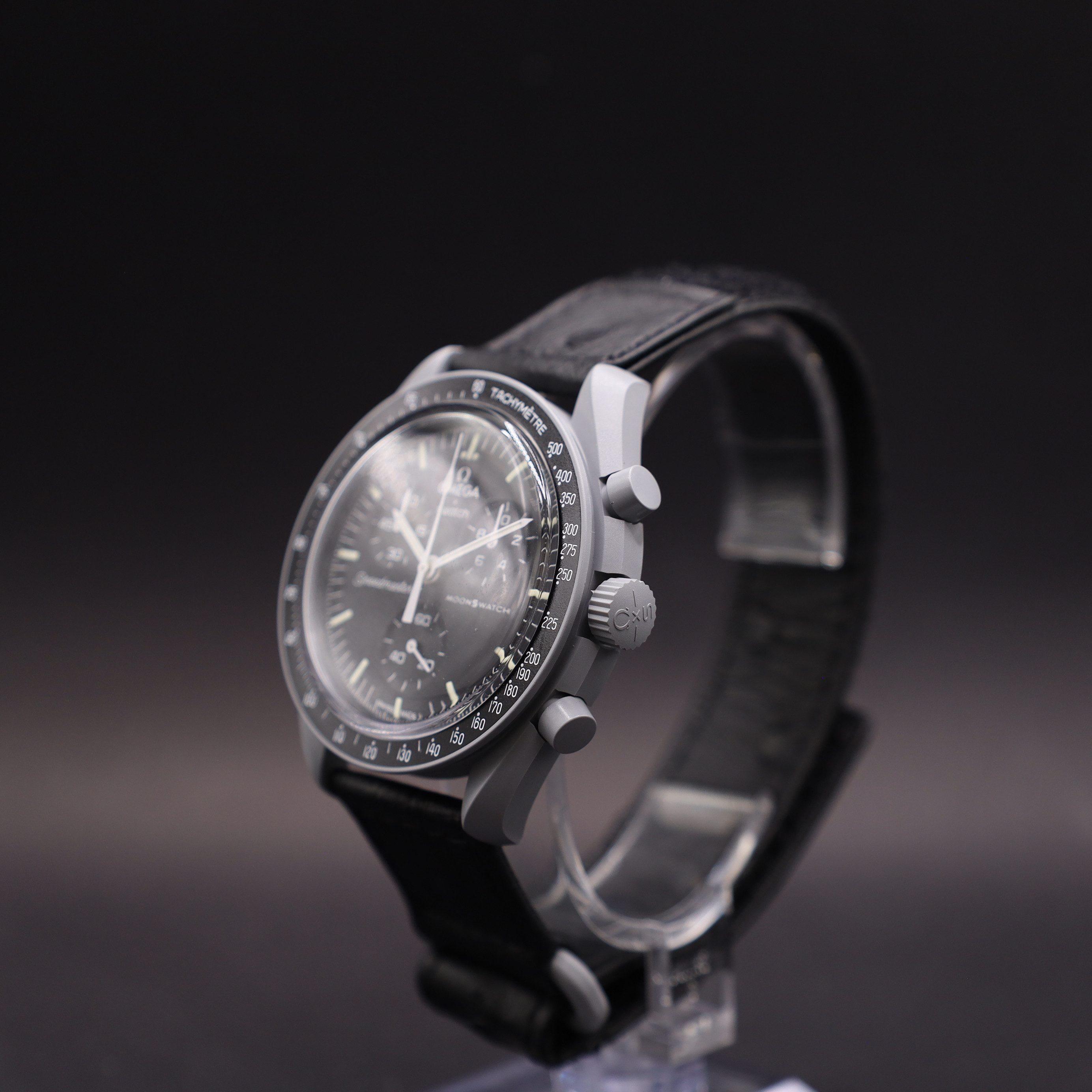 Swatch Chronograph OMEGA x Swatch MoonSwatch Mission to the Moon Straußenleder SO33M100C, (1-tlg)