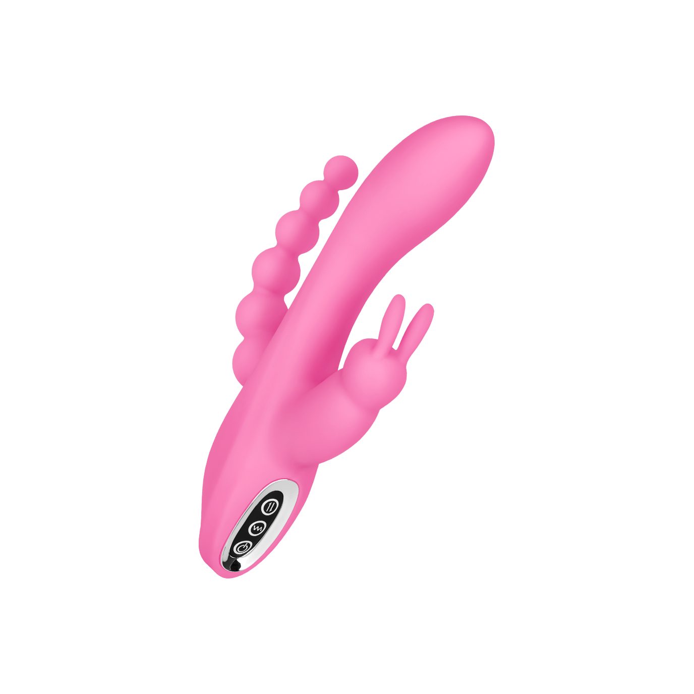 EIS Klitoris-Stimulator EIS Rabbitvibrator 3 in 1 (21,5cm, wasserdicht, 2 Motoren, aufladbar) pink