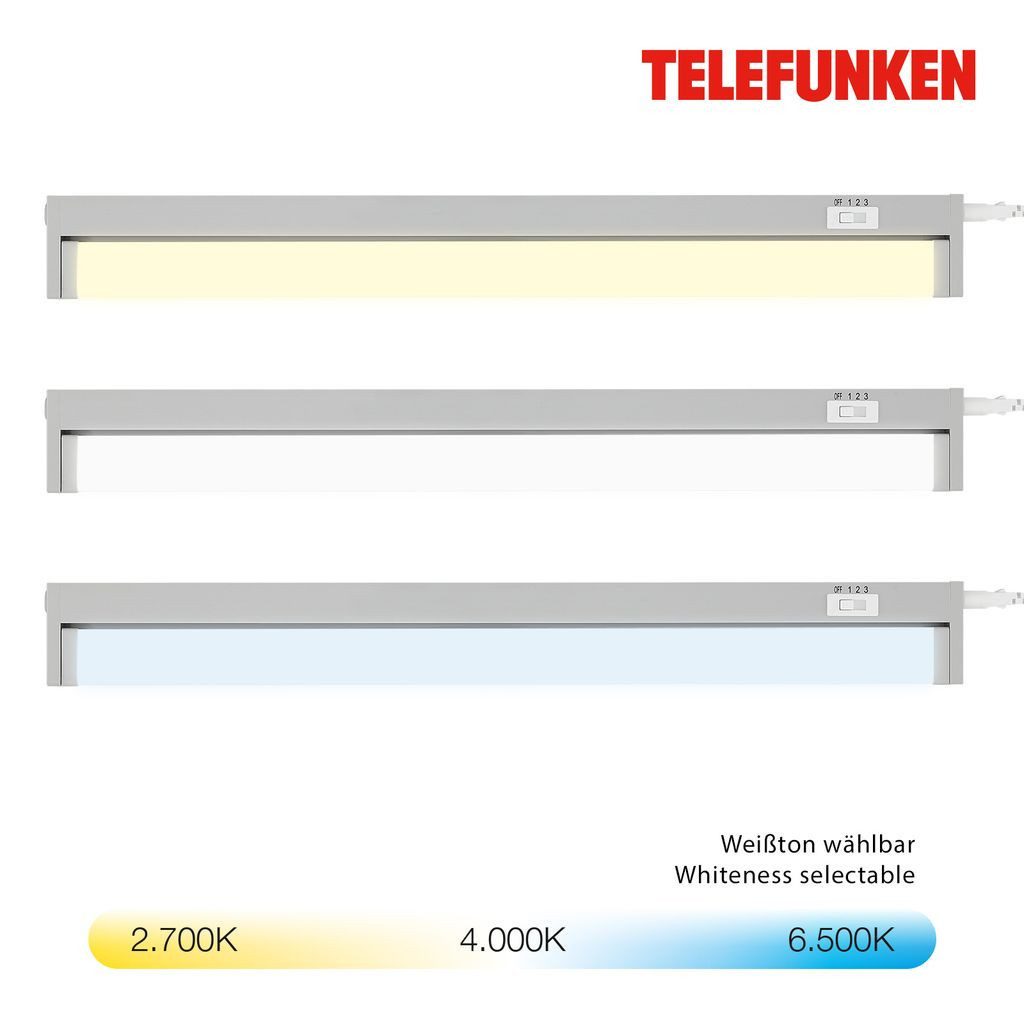 Telefunken LED Unterbauleuchte 205104TF, LED fest integriert, 4000K - Neutralweiß