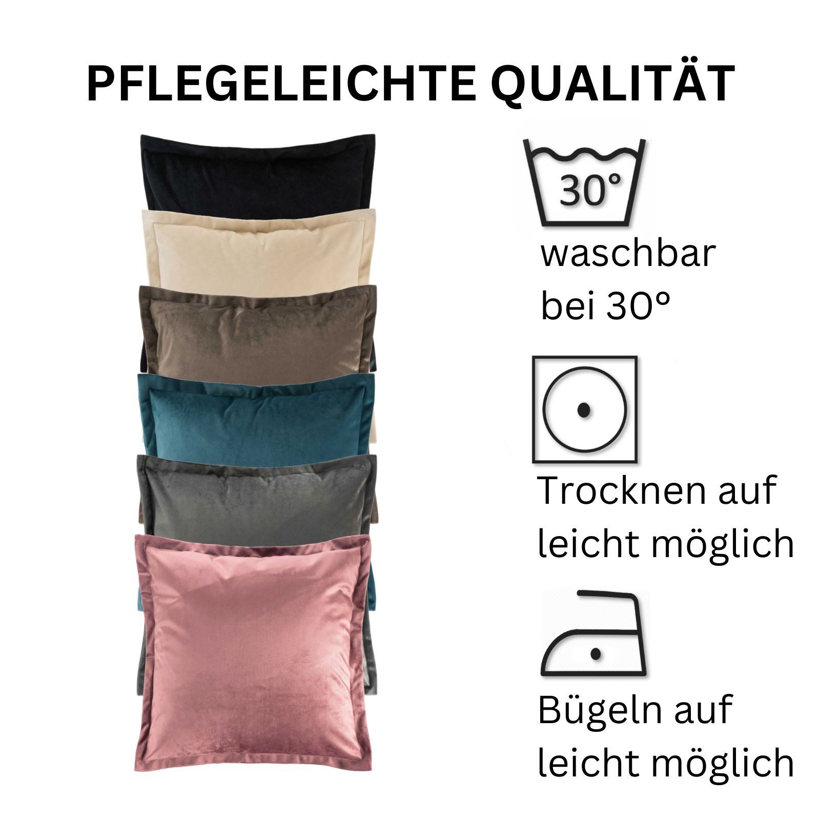 MOON Heimtextilien Kissenhülle 2er Pack 40x40 cm Kissenbezug edle Samt Opti günstig online kaufen