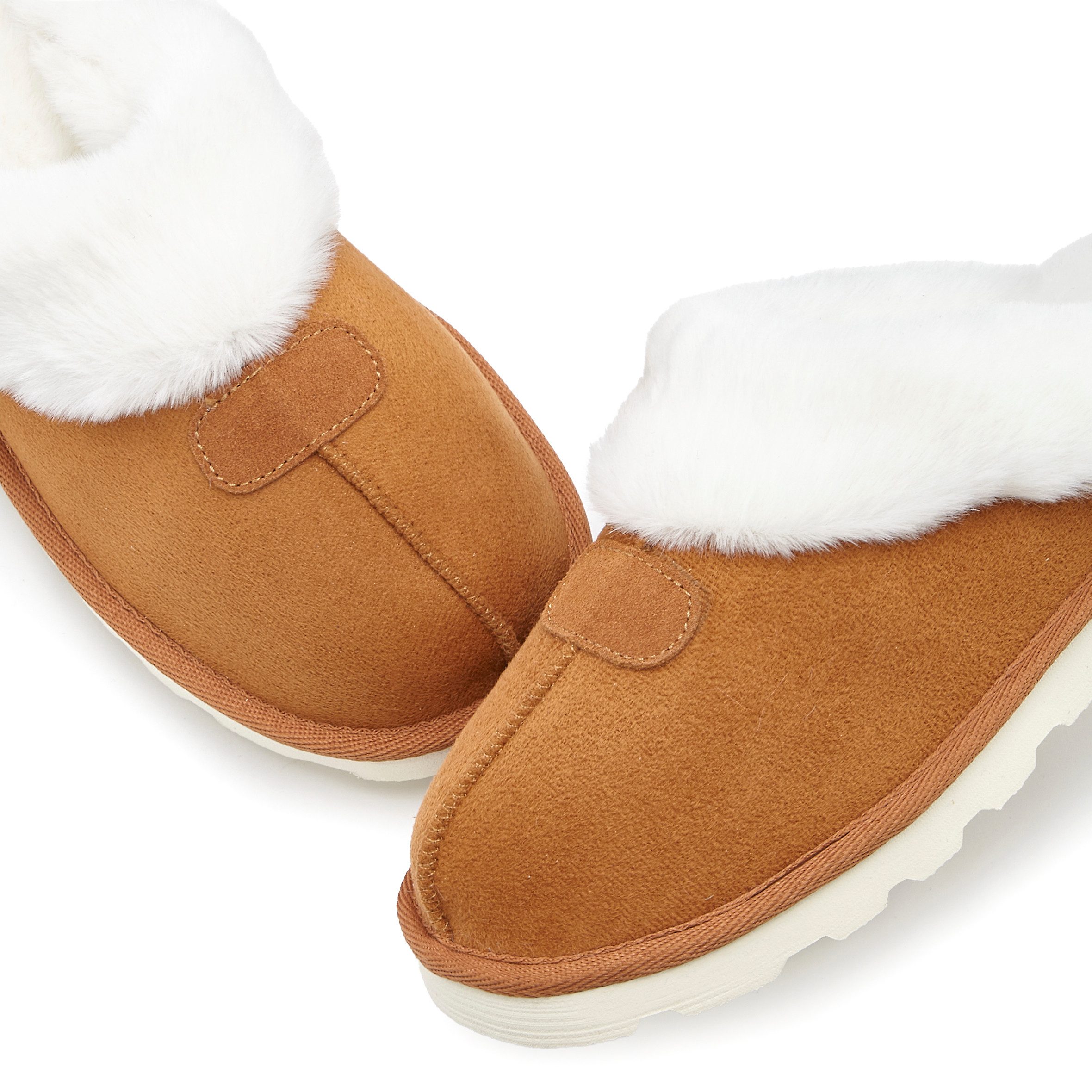 Vivance Dreams by Lascana Plüsch Hausschuh, Pantoffeln, Clogs, Schlappen, Hausschuh, Pantolette mit Warmfutter VEGAN