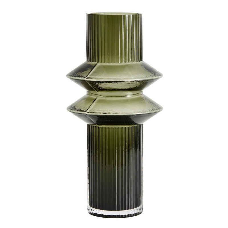 NORDAL Dekovase »Vase RILLA, glas, clear green, M«, recycling Glas