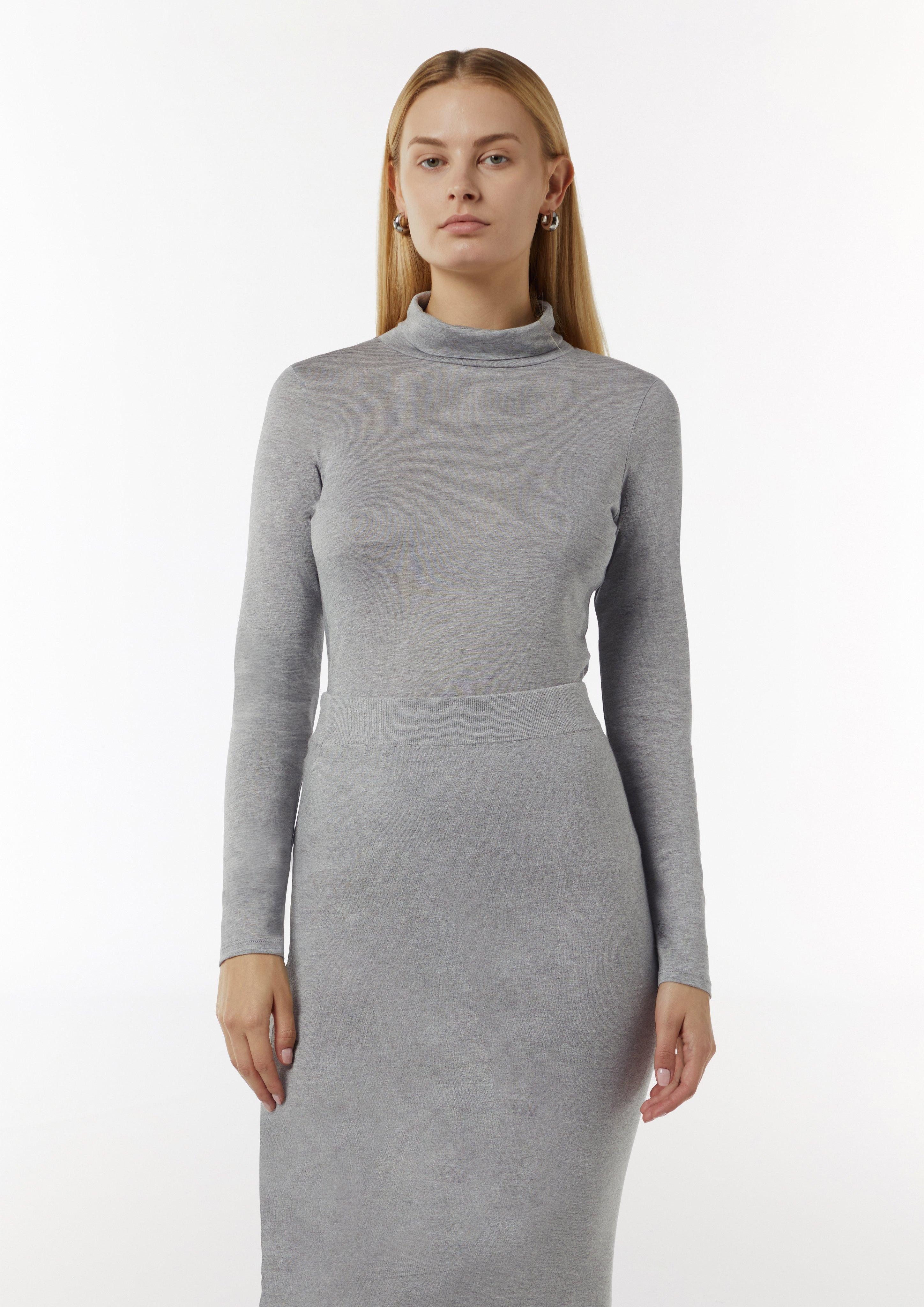 Langarmshirt Rollkragenshirt aus Lyocellmix