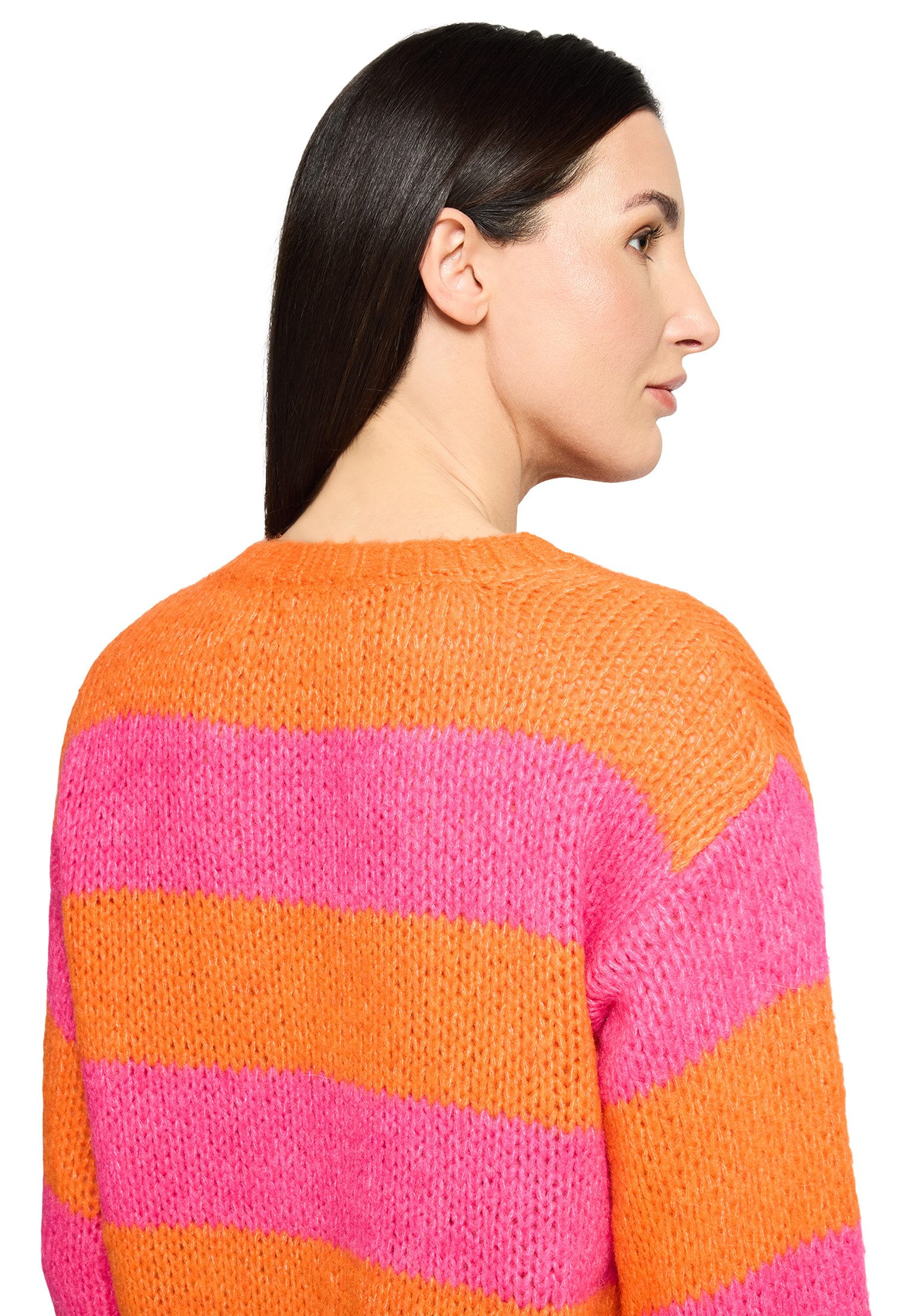 Cartoon Strickpullover Damen mit Rundhalsausschnitt (1-tlg)