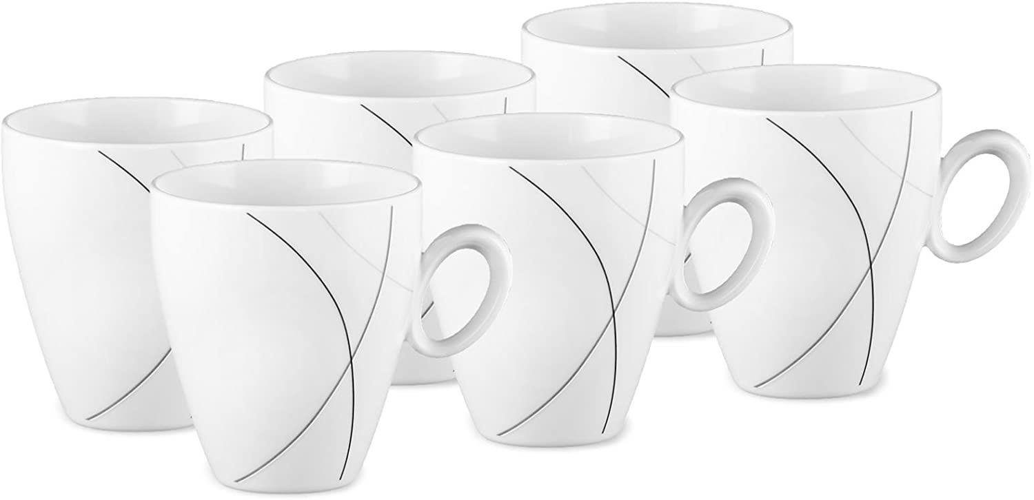 Seltmann Weiden Becher Trio Highline Kaffeebecher-Set 6tlg., Porzellan