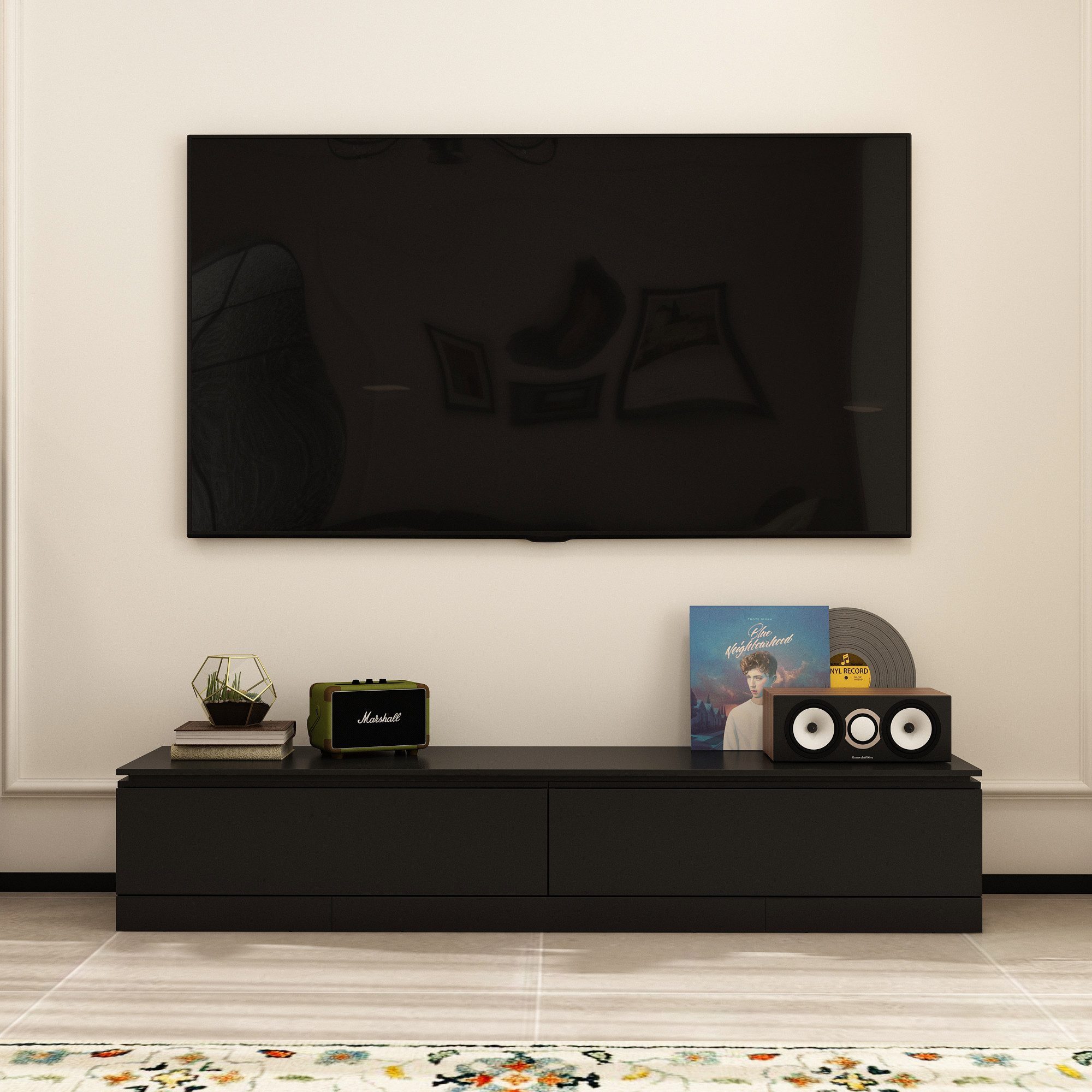 FUFU&GAGA Lowboard TV Schrank mit 3 günstig online kaufen