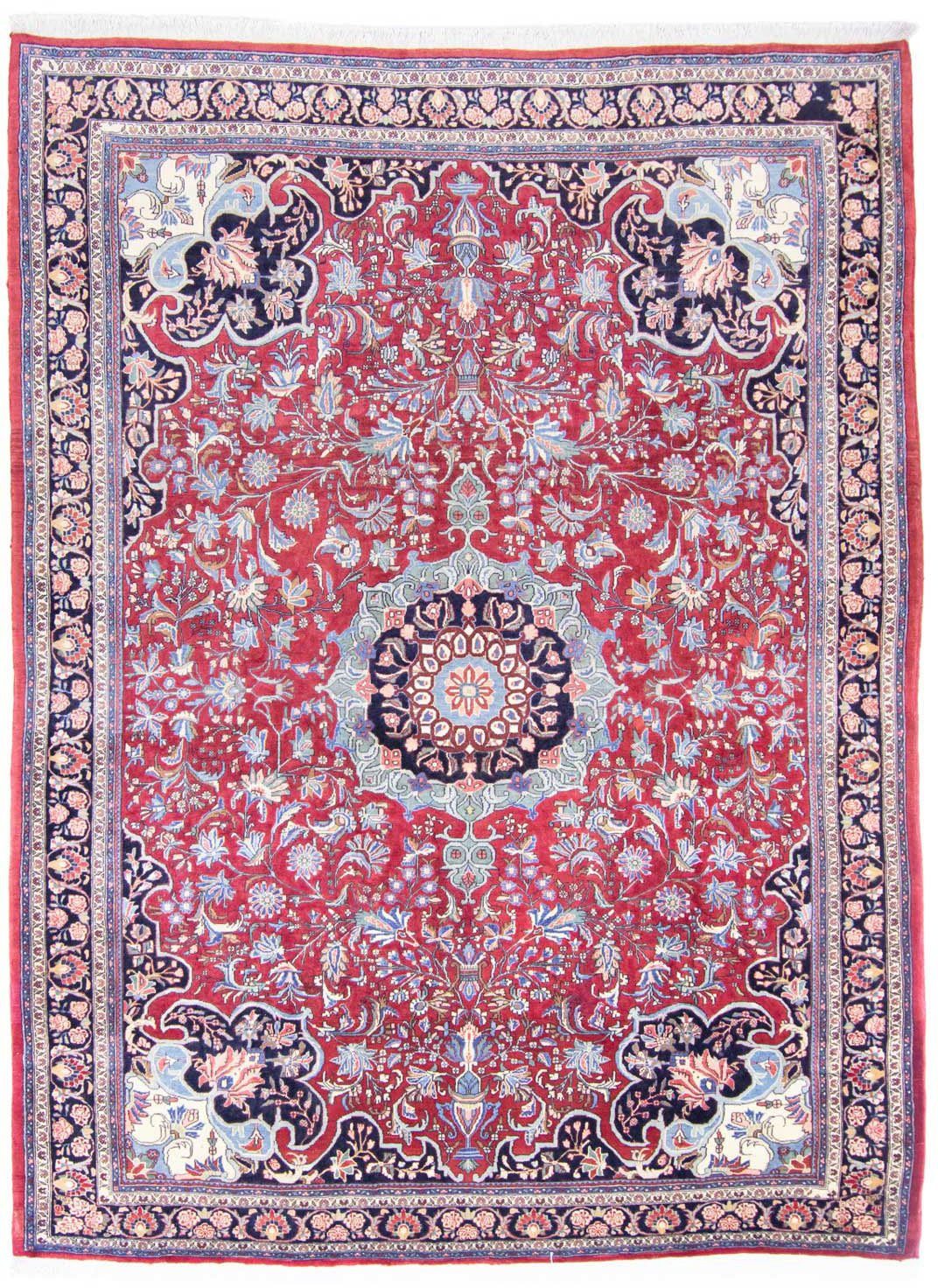 Wollteppich Bidjar Medaillon Rosso 295 x 220 cm, morgenland, rechteckig, Höhe: 15 mm, Unikat mit Zertifikat | Kurzflor-Teppiche