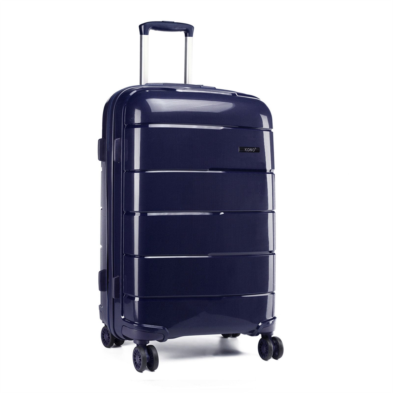 KONO Koffer Trolley mit 4 Rollen Polypropylen Ideal für Business & Schule
