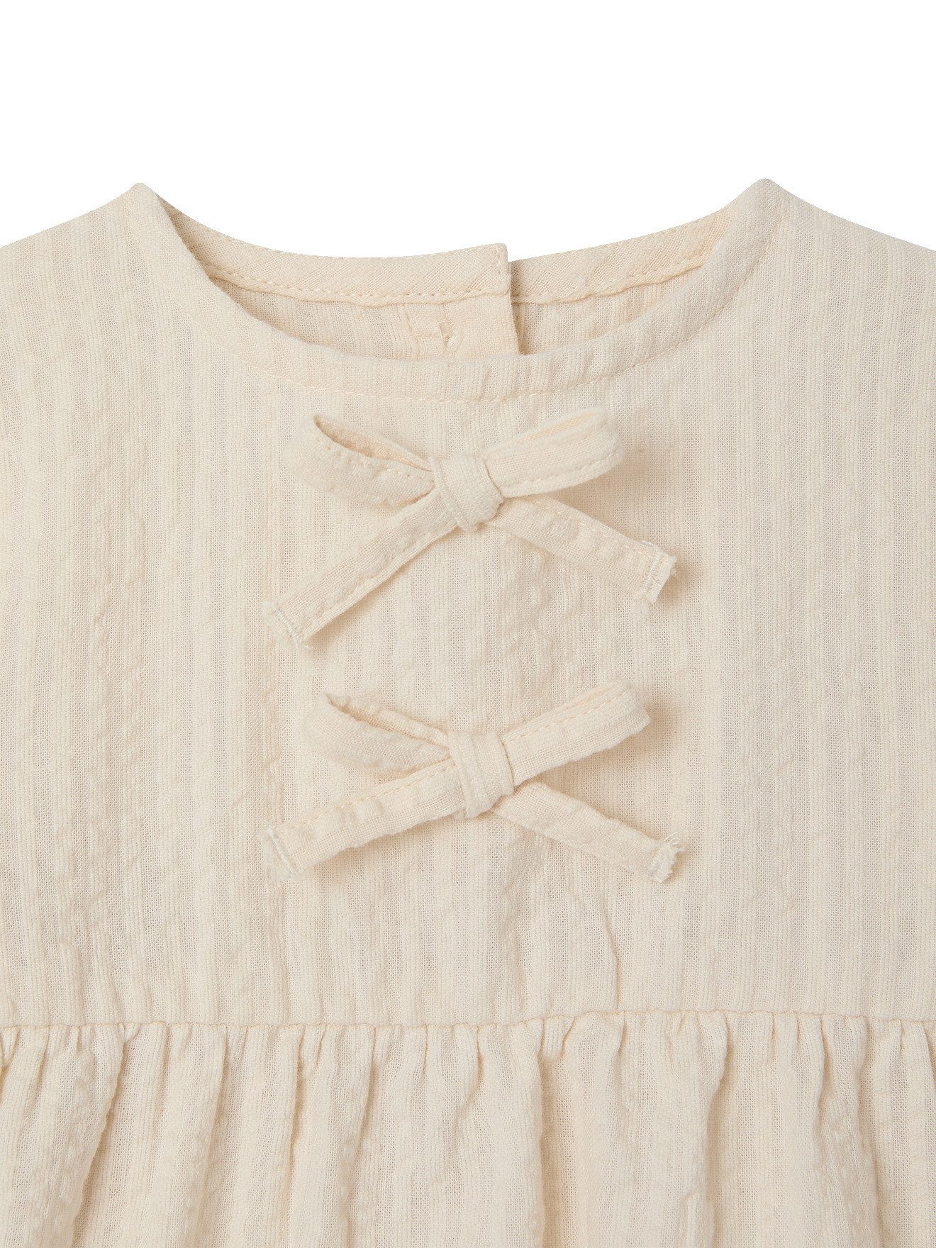 vertbaudet Langarmhemd Bluse Mädchen Baby mit Schleifen