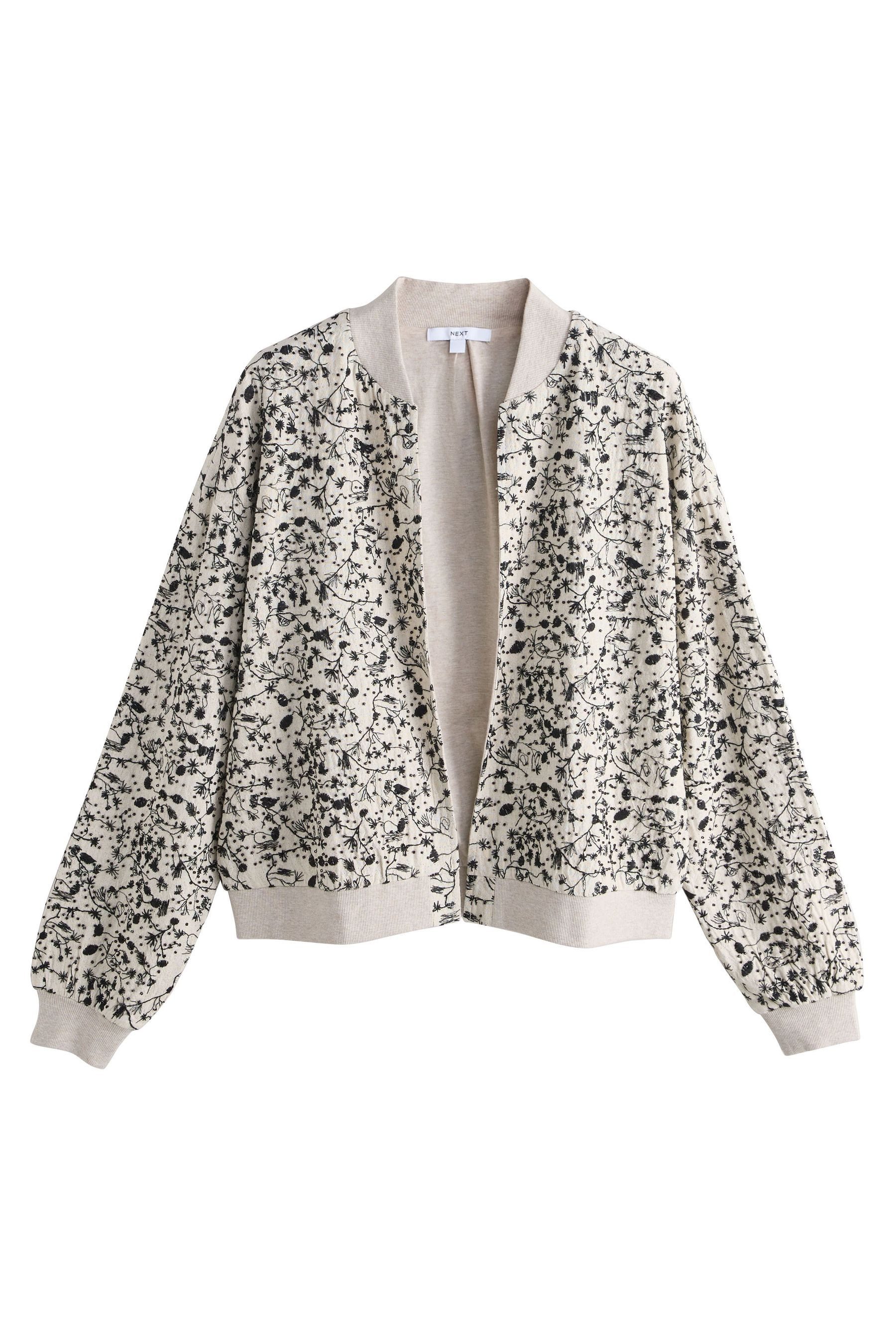 Next Bomberjacke Bomber-Jacke mit Perlenverzierung (1-St)