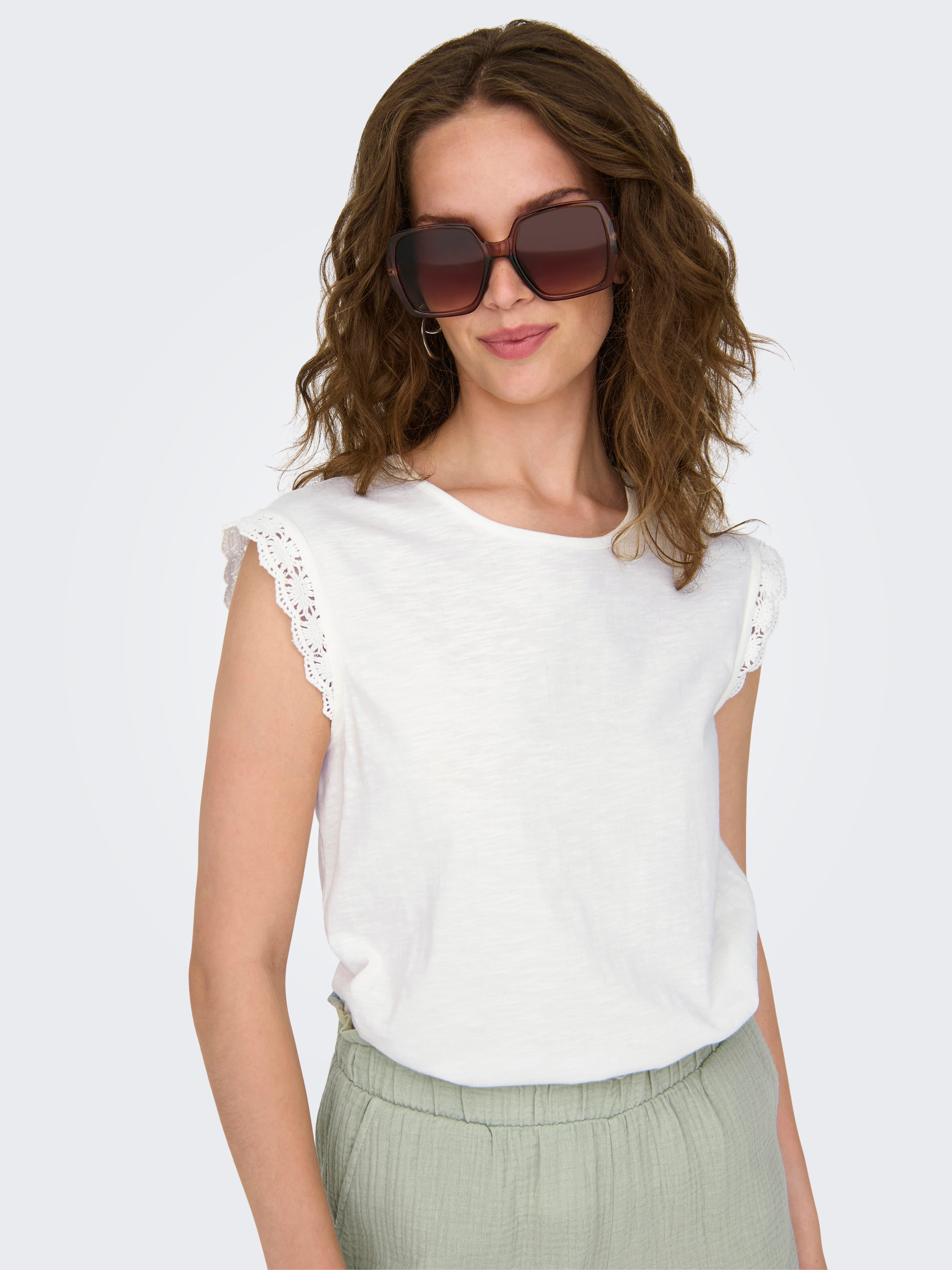 JDY Kurzarmshirt JDYSALVA LIFE S/L CROCHET günstig online kaufen