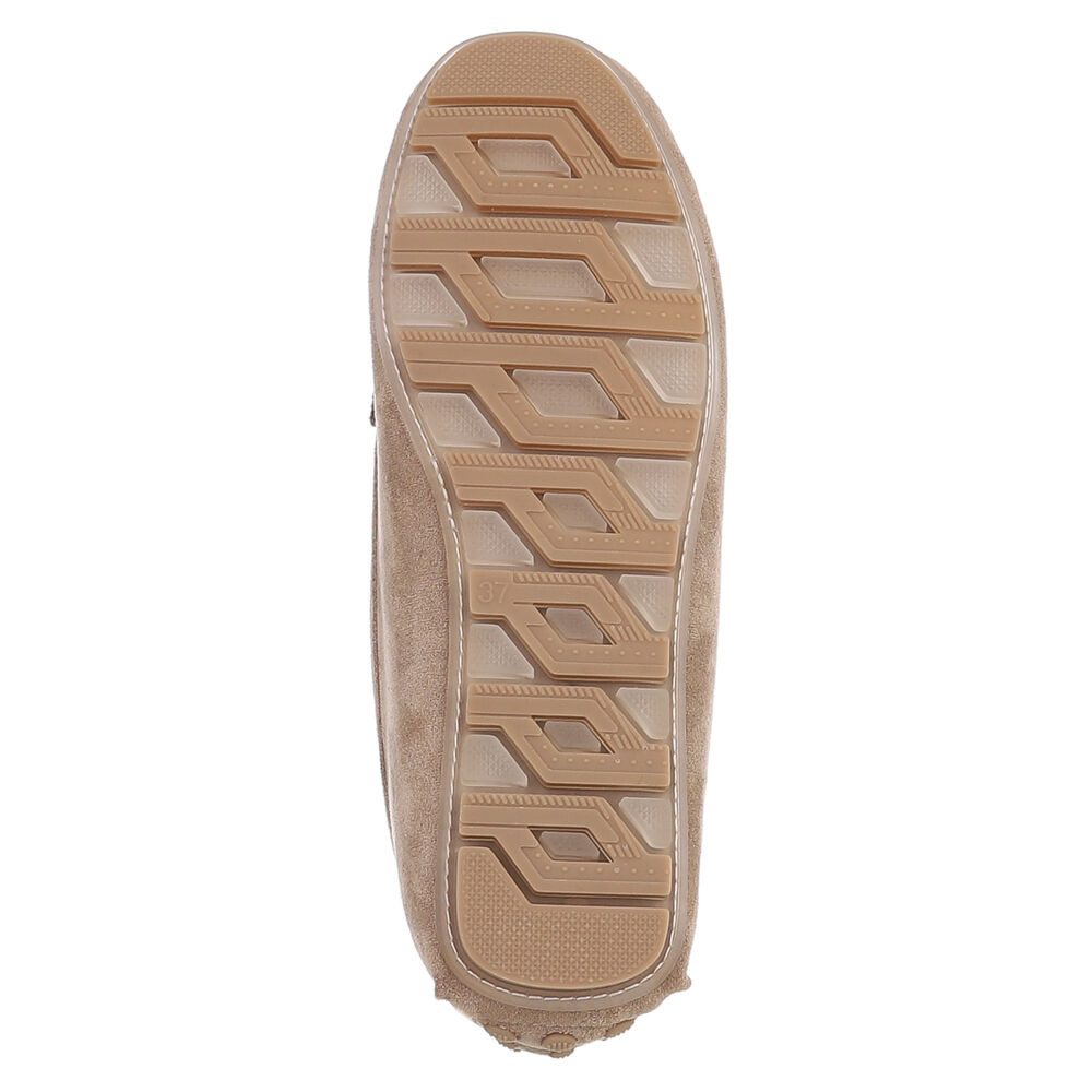 Ital-Design Eleganter Mokassin für Damen mit Verschluss-Details Slipper (91260968) Flach Mokassins in Hellbraun