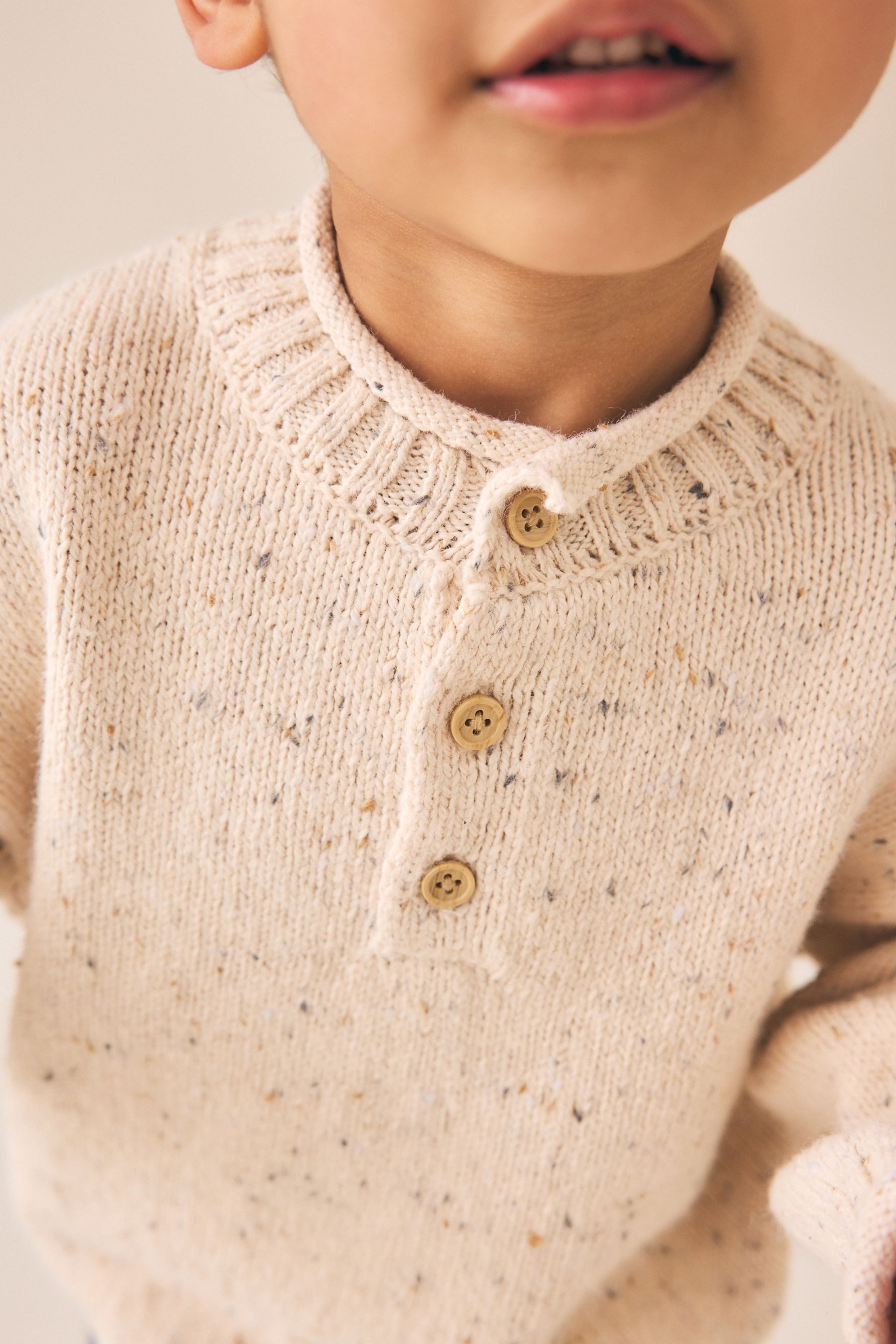 Next Strickpullover Strickpullover mit Henley-Kragen (1-tlg)