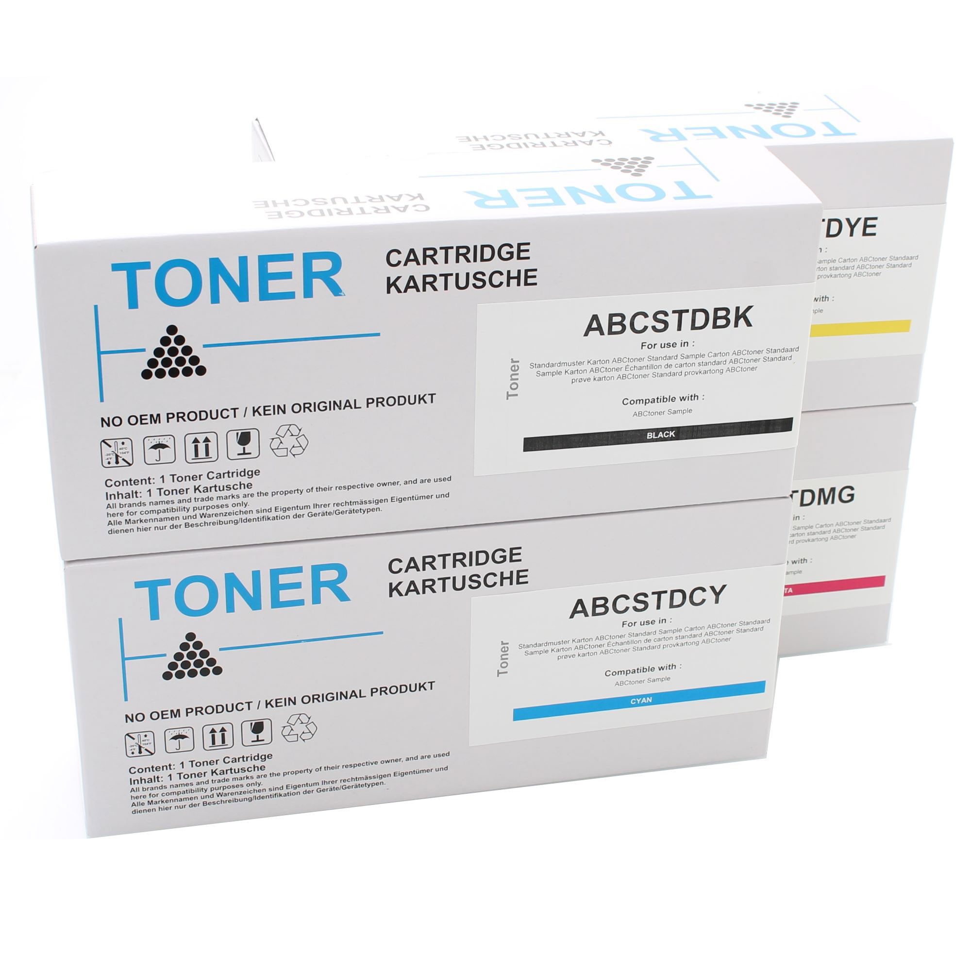 ABC Tonerkartusche, (Set 4x Toner für Lexmark XC4100 XC4140 XC4140de XC4150 XC4153, Lexmark XC4100 XC4140 XC4140de XC4150 XC4153), ABC