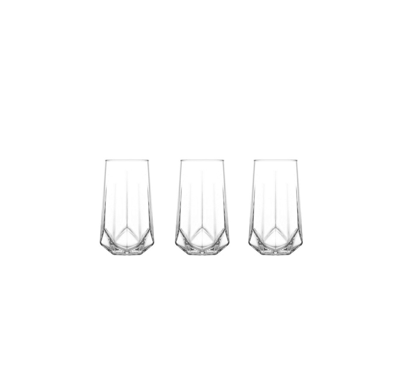LAV Gläser-Set Valeria - 3-teilig, 460 ml, vielseitig & elegant, 3-tlg., Glas