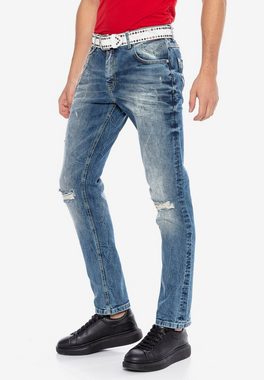 Cipo & Baxx Bequeme Jeans im angesagten Used-Look in Slim Fit