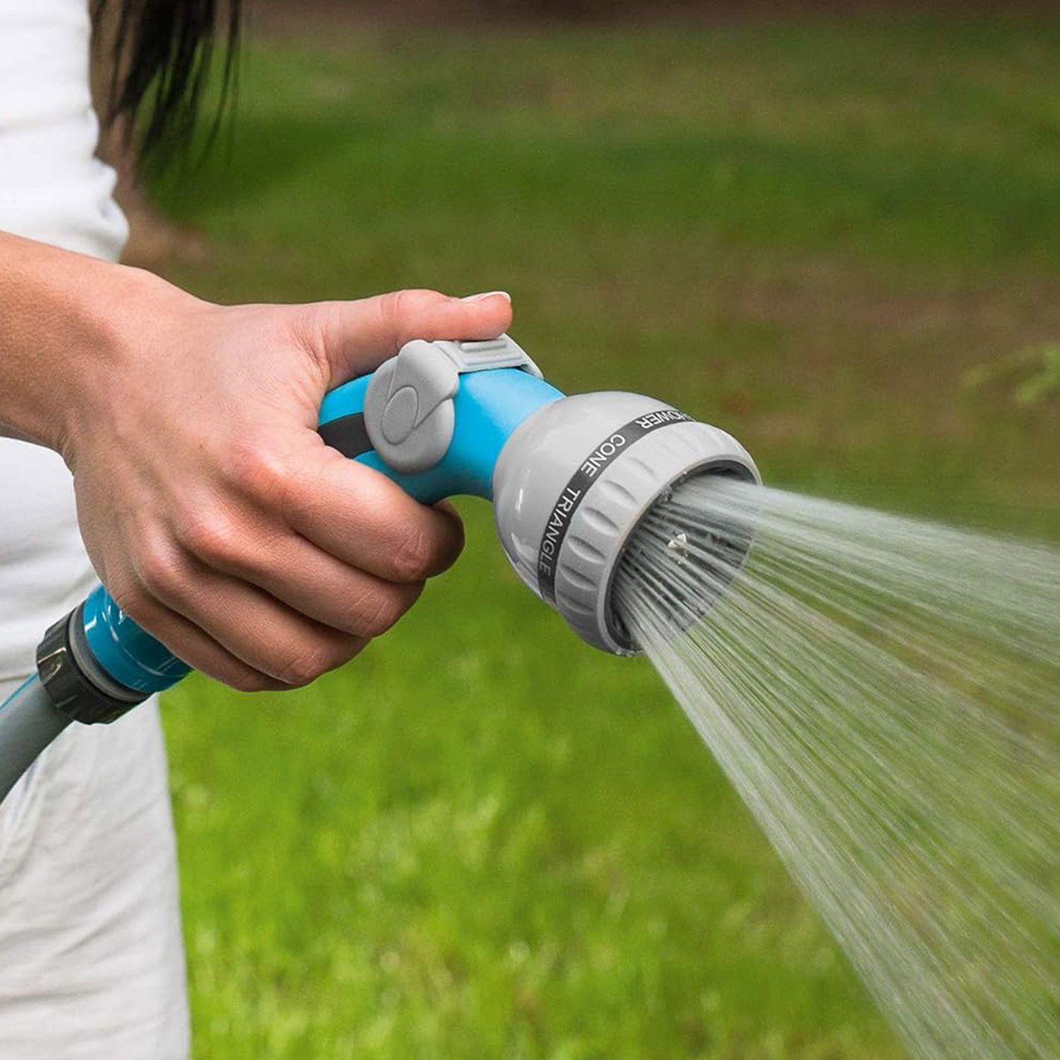 Cellfast Bewässerungsbrause Gartenbrause Gartenschlauch Brause Pistolenbrause Cellfast 52-055, 8-Funktionen-Gartenspritze mit stufenlos einstellbarem Wasserstrahl