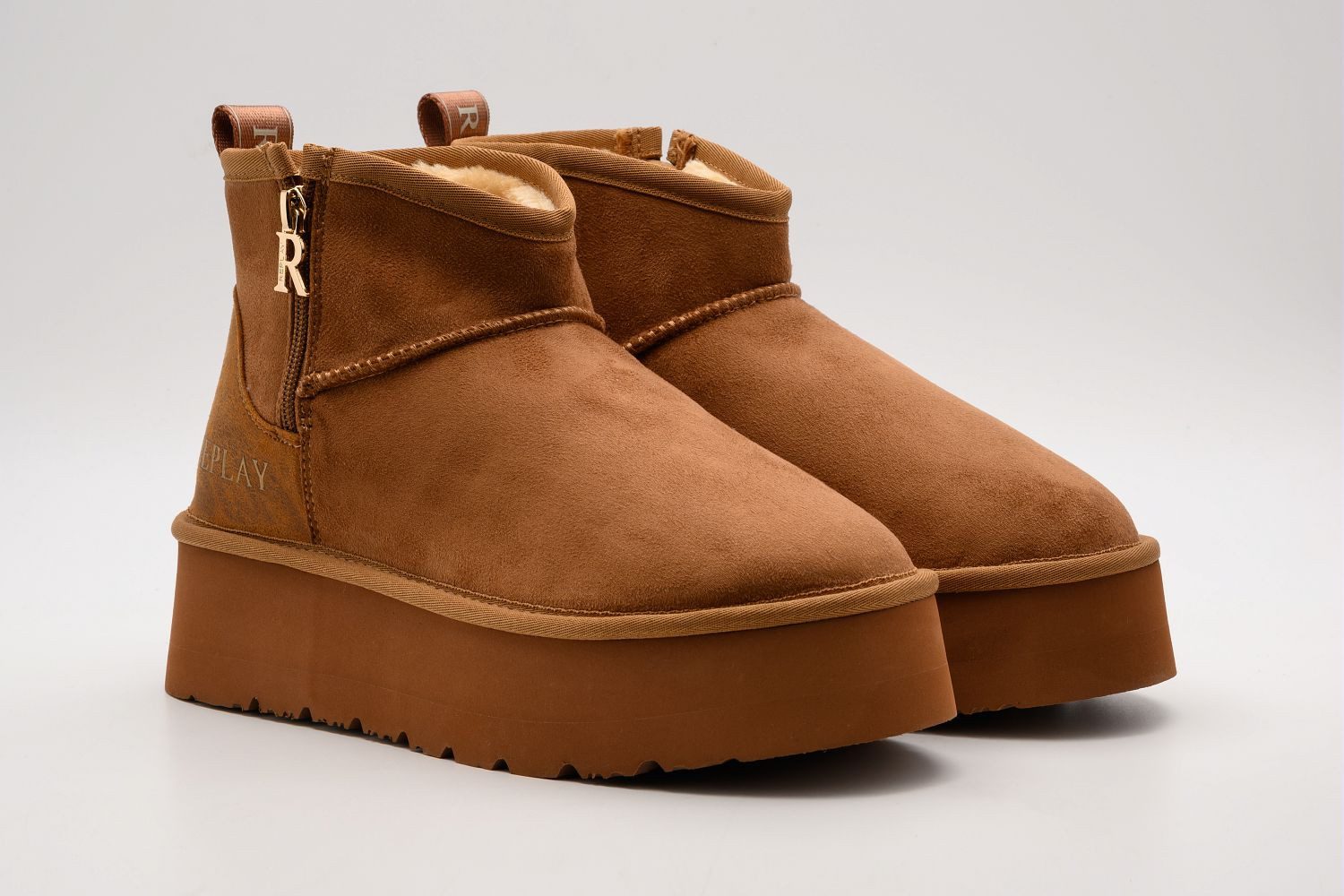 Replay CHIC ZIP Winterboots Plateauboots, Stiefelette mit Anziehlasche und Reißverschluss