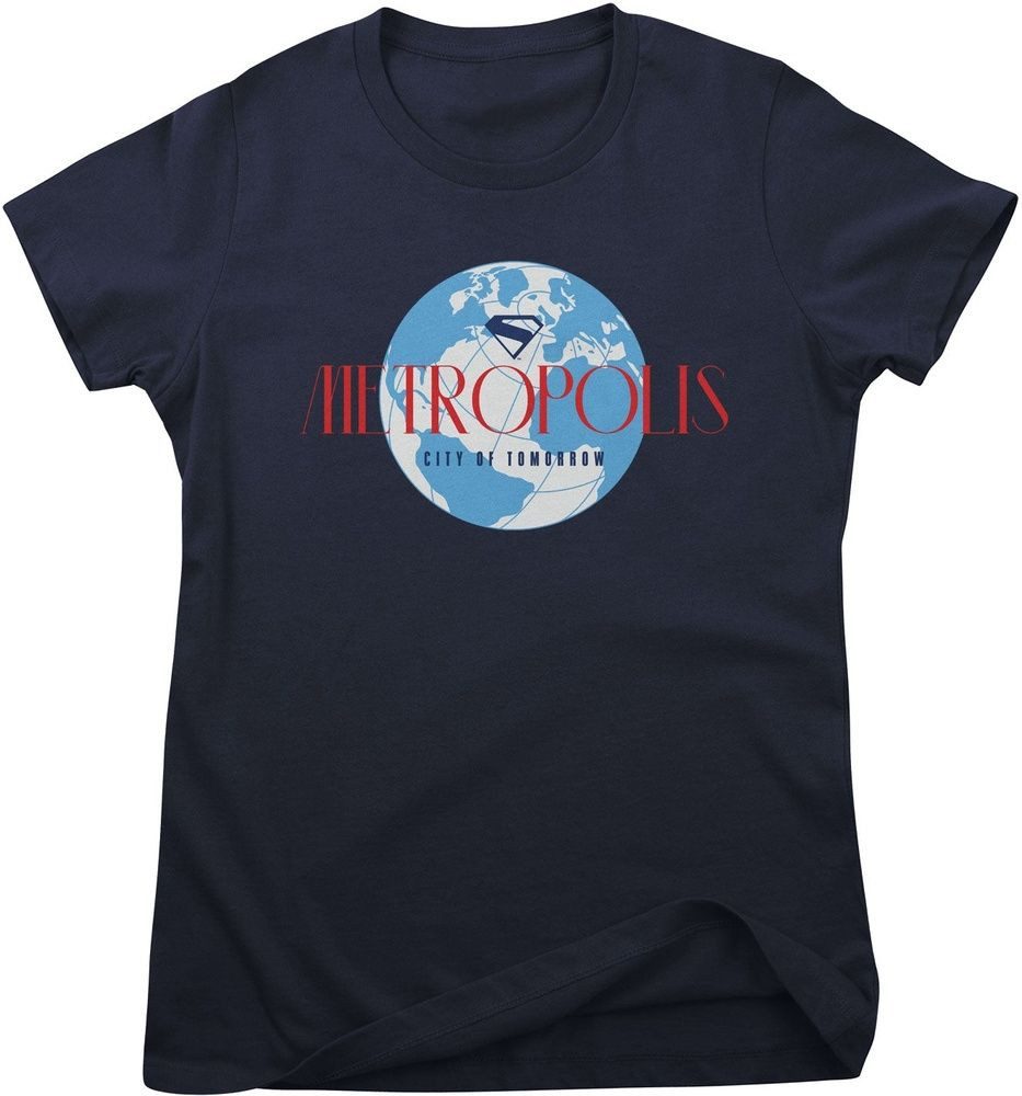 Superman T-Shirt Metropolis City Of Tomorrow Girly Tee