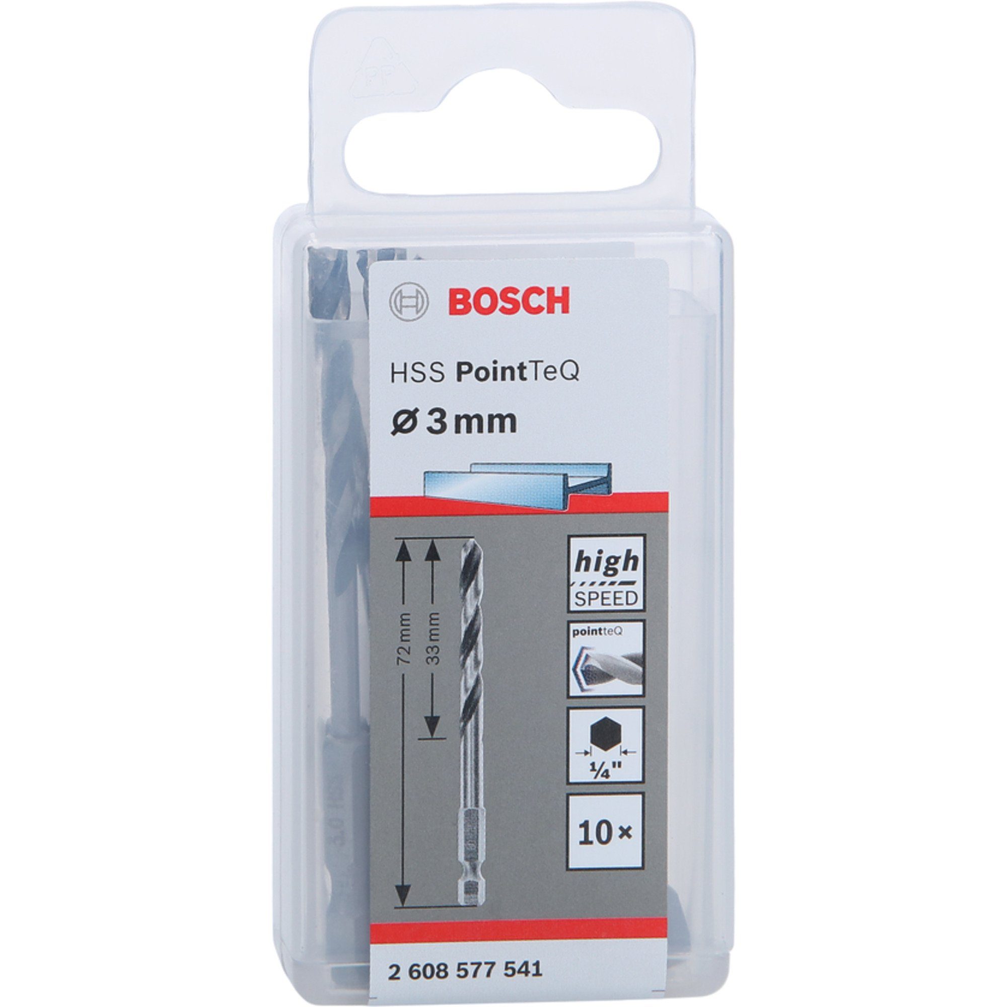 BOSCH Bohrer- und Bitset HSS-Spiralbohrer Bosch PointTeQ Hex Professional