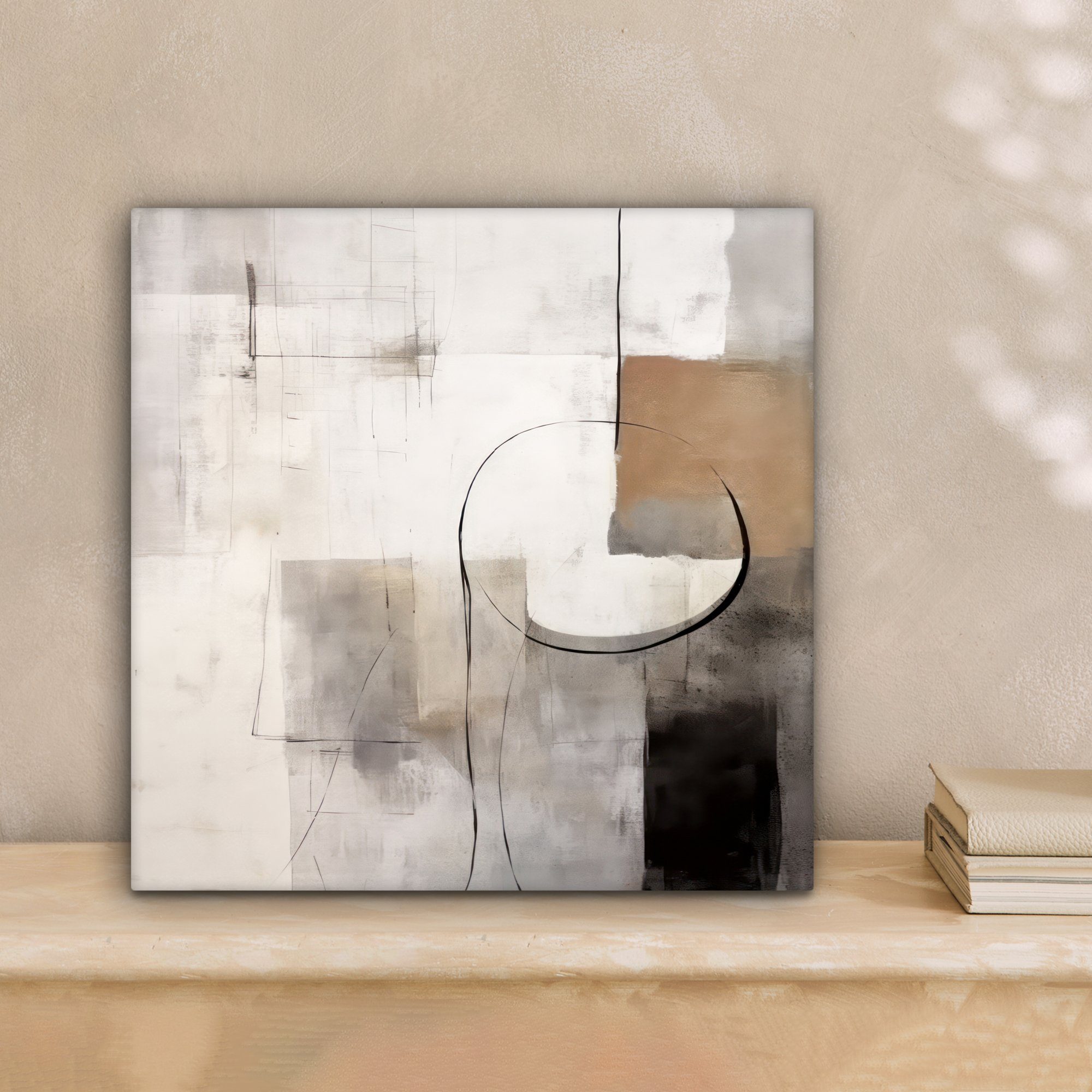 OneMillionCanvasses® Leinwandbild Abstrakte Kunst - Industriell - Weiß - Gr günstig online kaufen