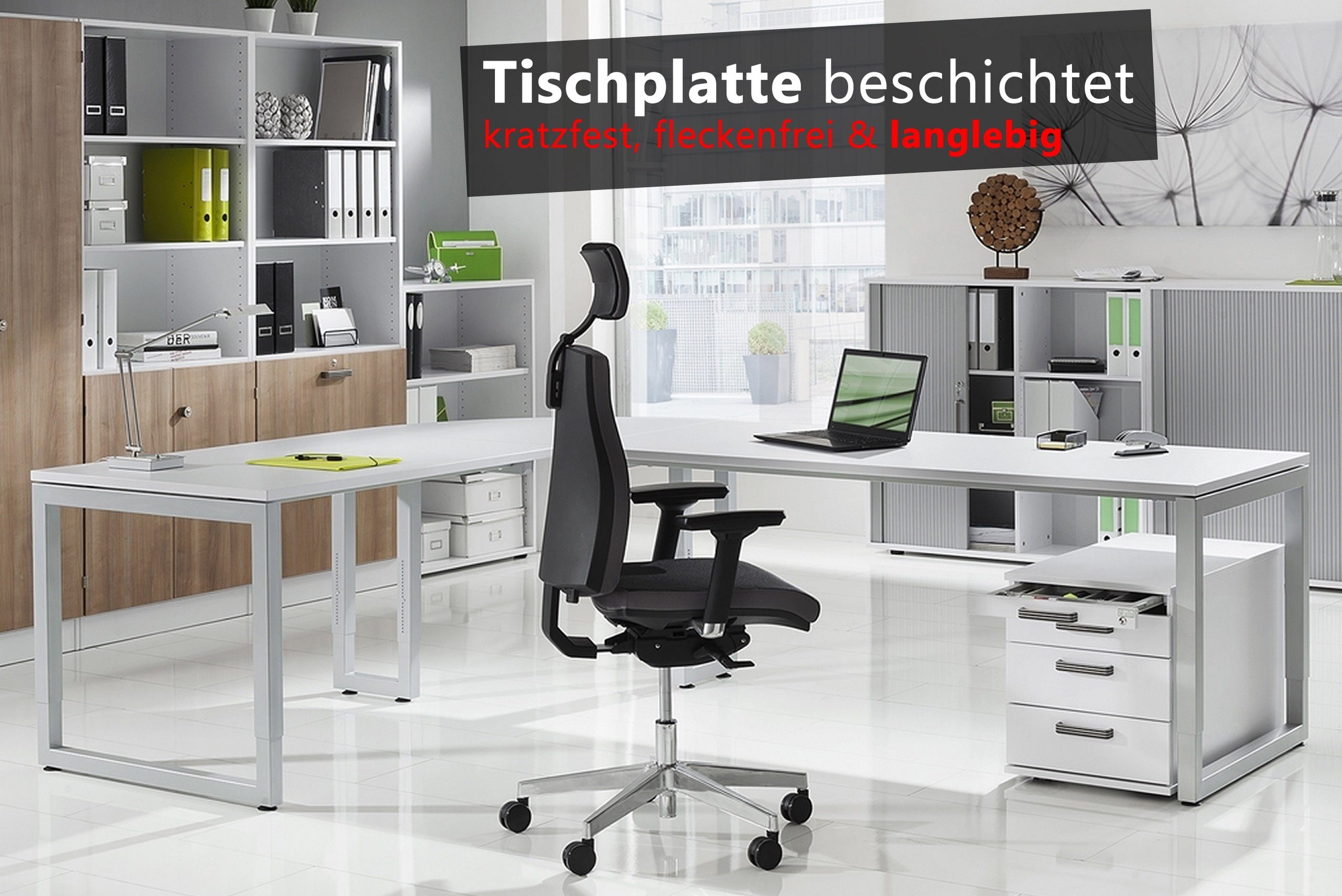 Schreibtisch bümö 80 80 Quadrat: Silber - Gestell: Schreibtisch x Nussbaum Dekor: cm - Serie-R,