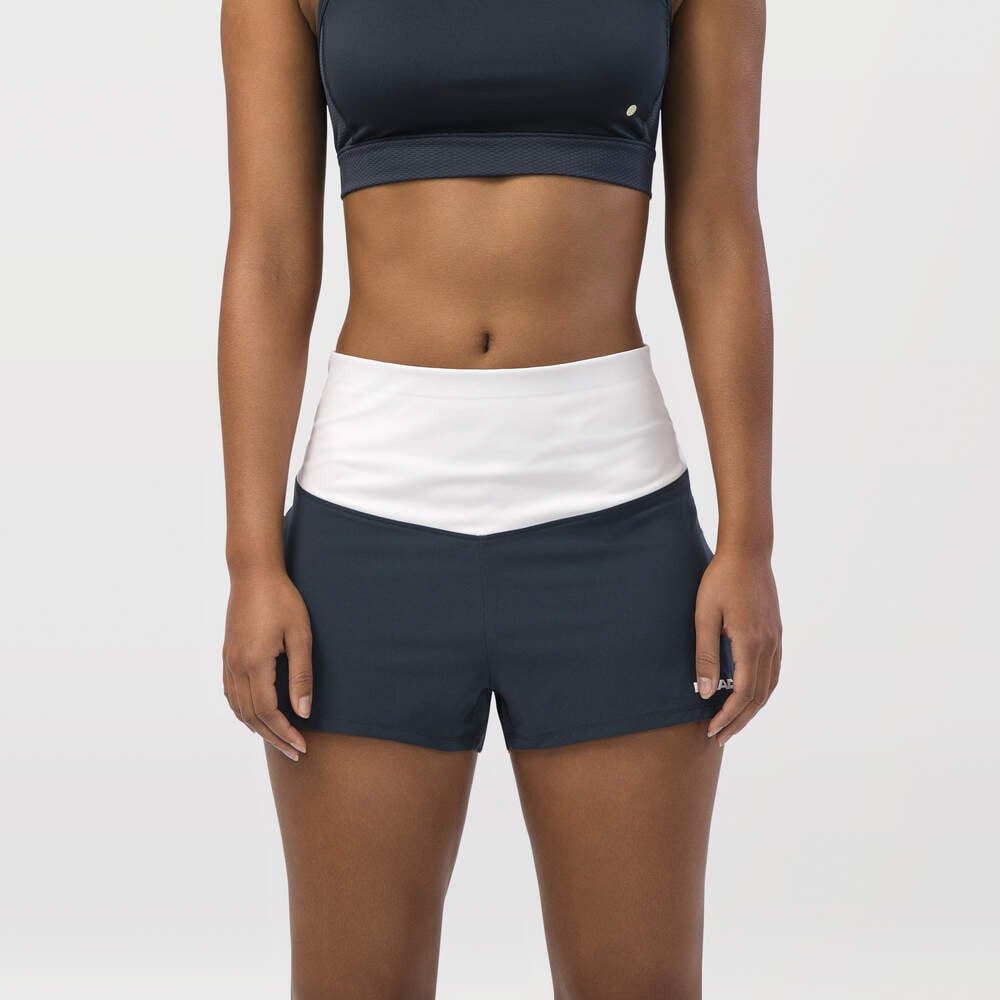 Head Shorts Tennishose Dynamic (mit Innenhose, 4-Wege-Stretch) kurz navyblau Damen