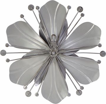 Home affaire Wanddekoobjekt Blume (2er-Set), Wanddeko, aus Metall, mit Perlmutt Verzierung