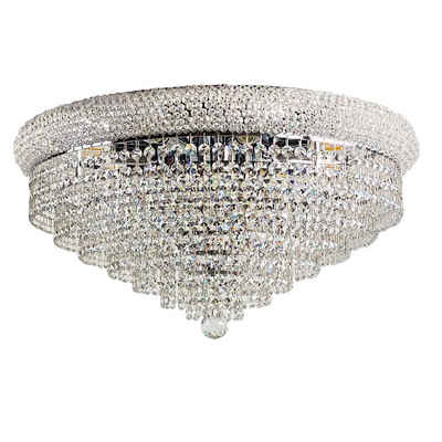 PGA-Lights Deckenleuchte Kristall Deckenleuchte Granada Silber Ø60cm gefertigt aus Kristallen